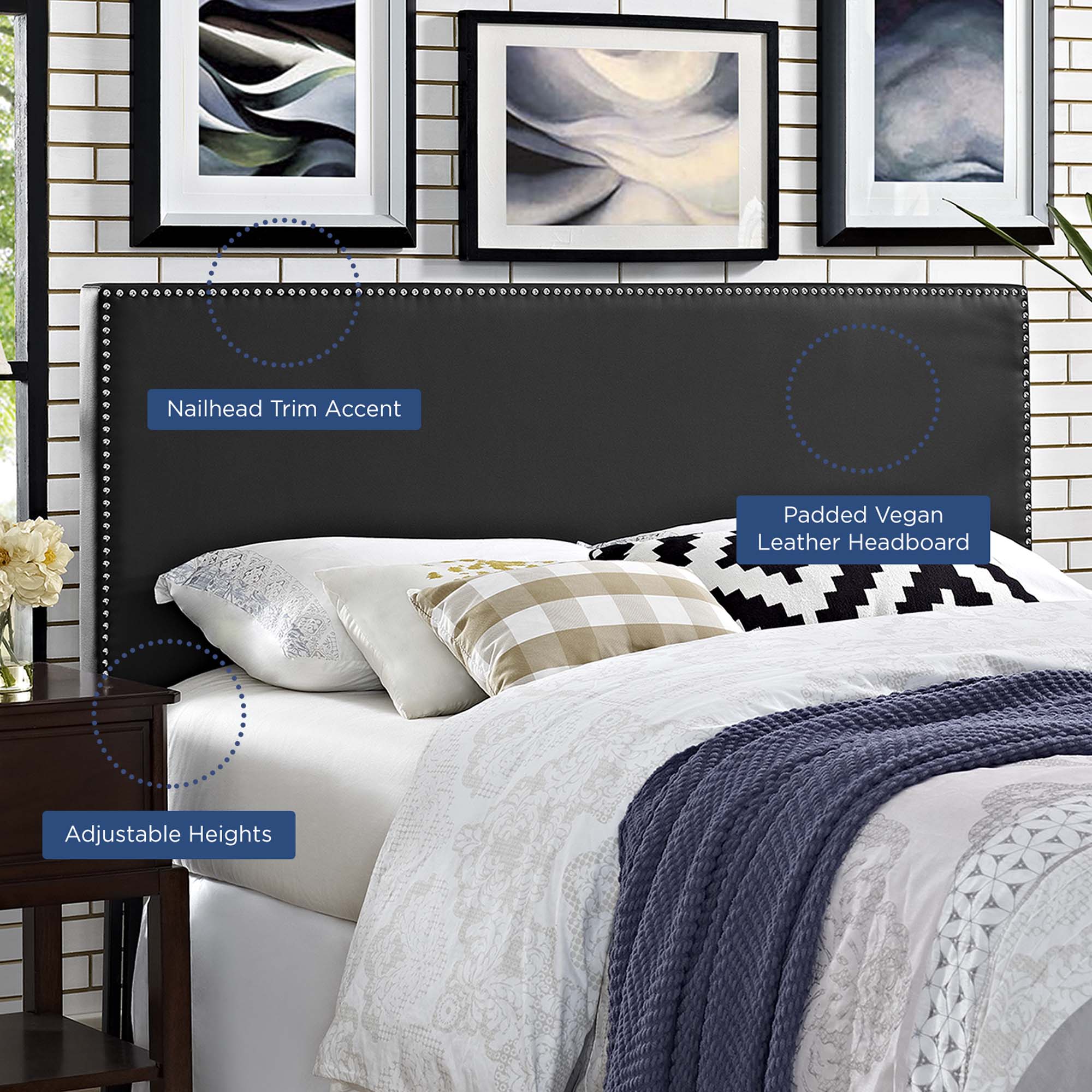 Phoebe Upholstered Vinyl Headboard by Modway