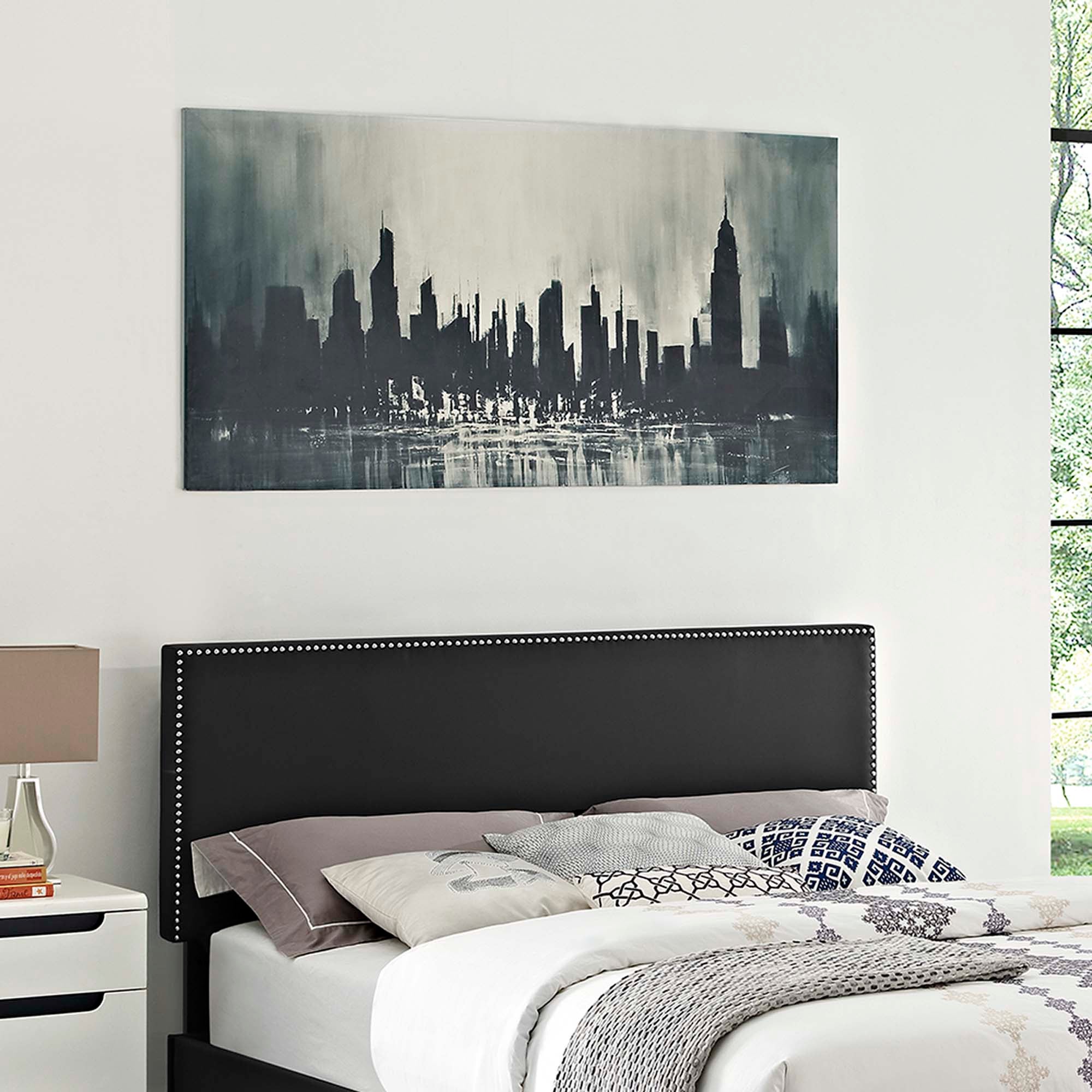 Phoebe Upholstered Vinyl Headboard by Modway