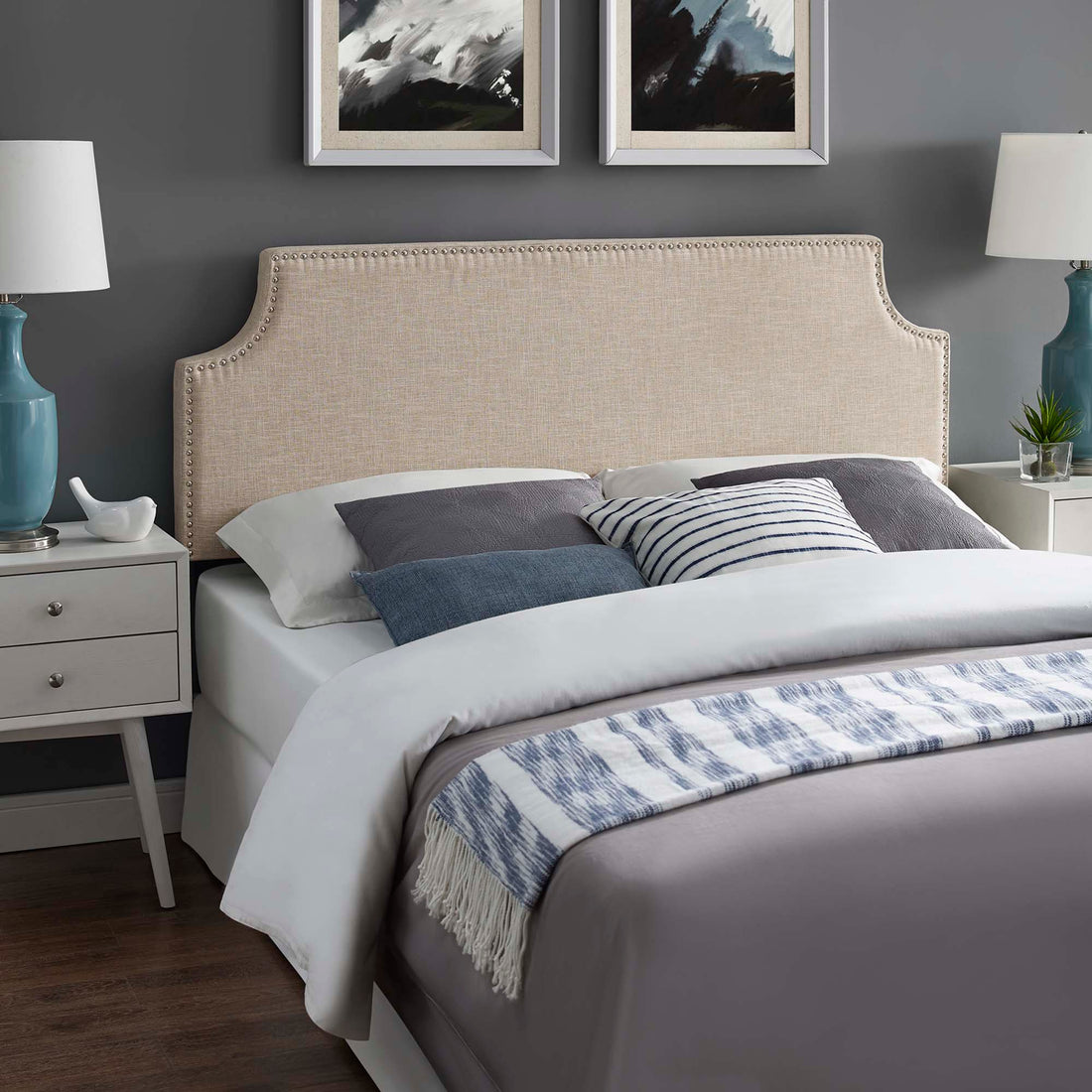 Laura Upholstered Fabric Headboard by Modway
