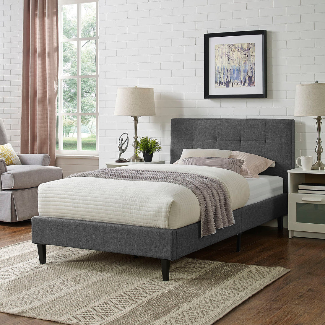 Linnea Fabric Bed by Modway