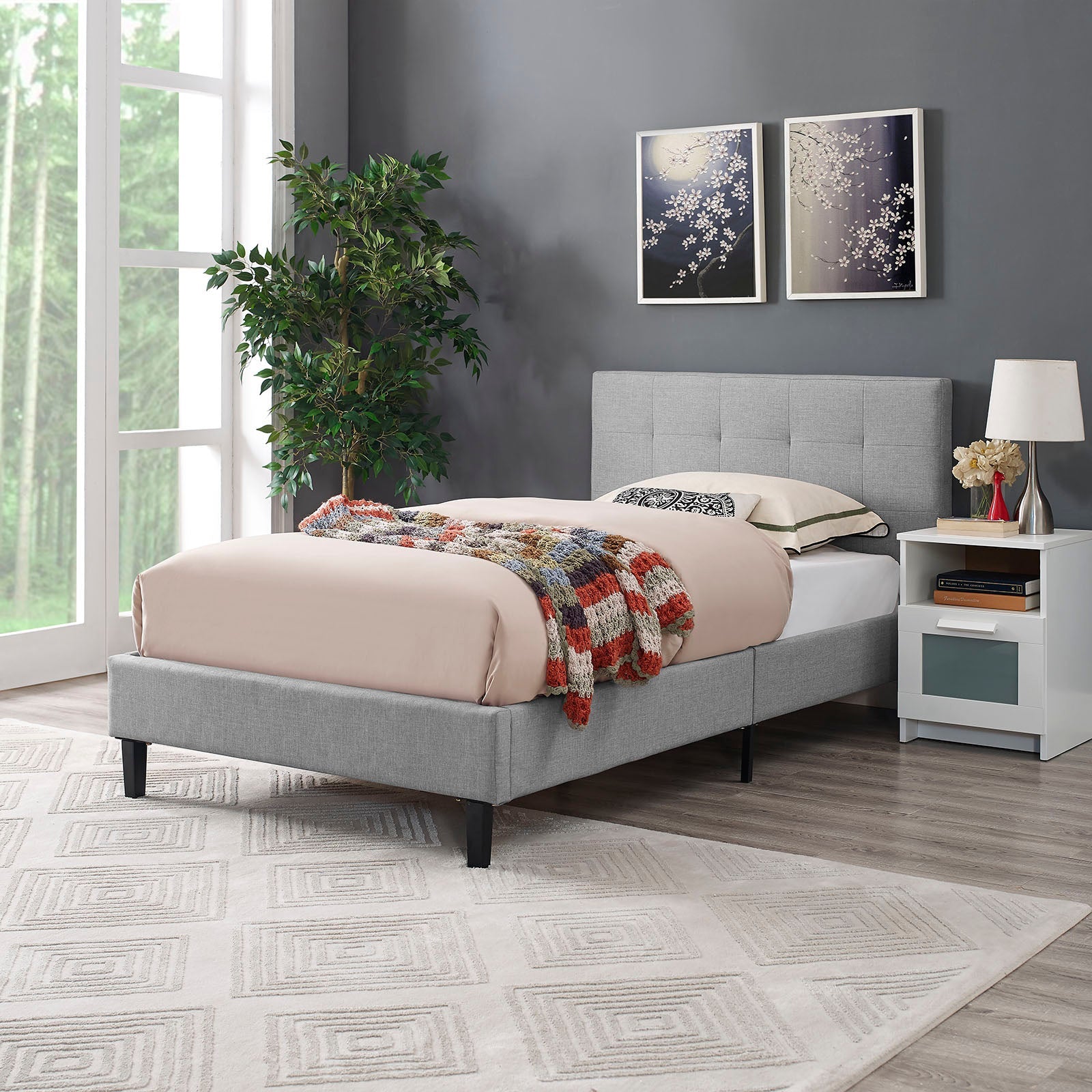 Linnea Fabric Bed by Modway