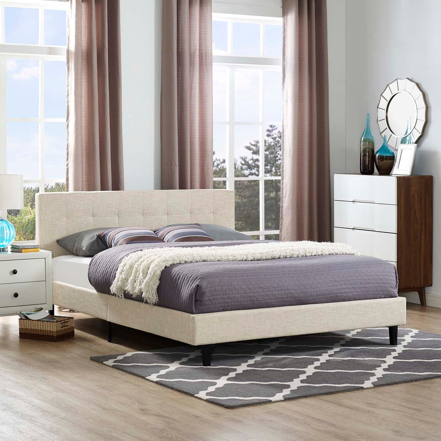 Linnea Fabric Bed by Modway