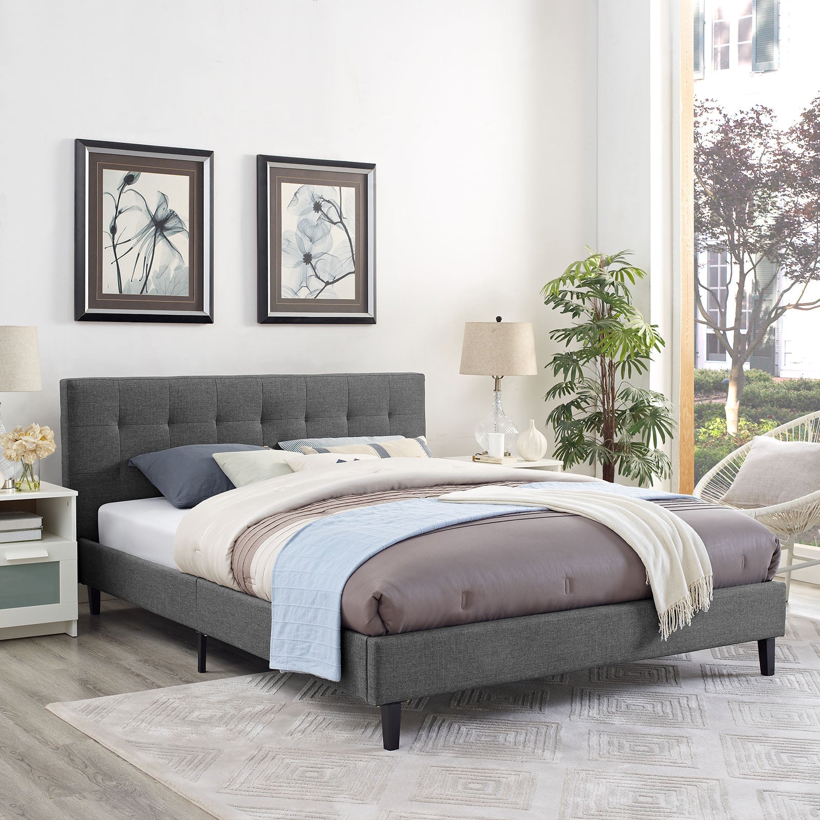 Linnea Fabric Bed by Modway