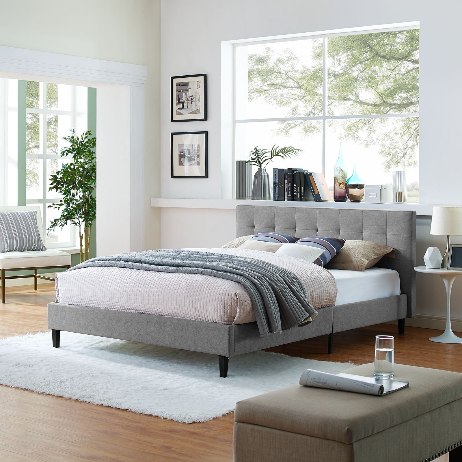 Linnea Fabric Bed by Modway