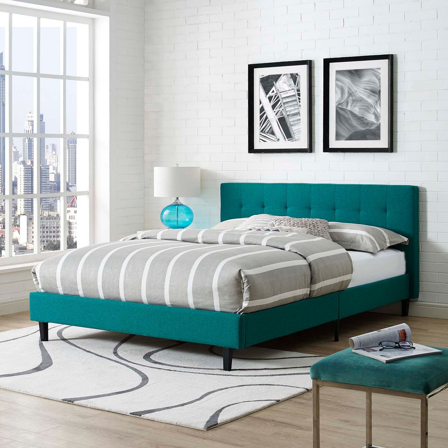 Linnea Fabric Bed by Modway