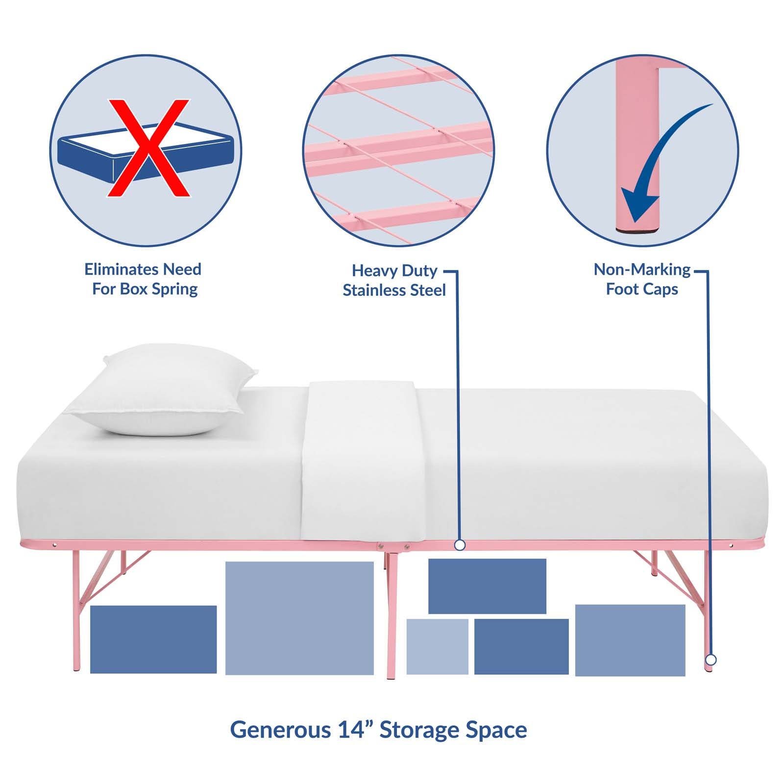 Horizon Stainless Steel Bed Frame by Modway