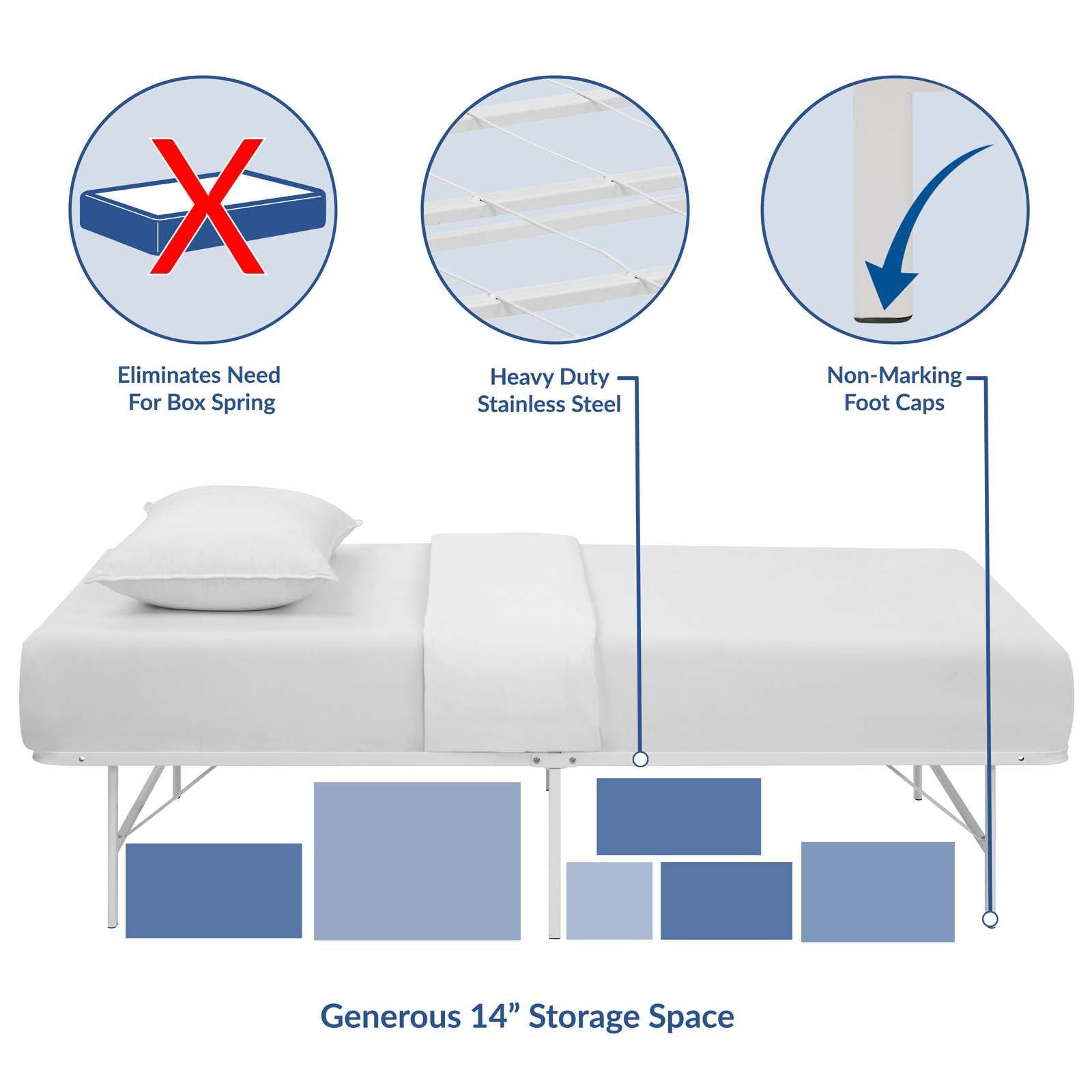Horizon Stainless Steel Bed Frame by Modway