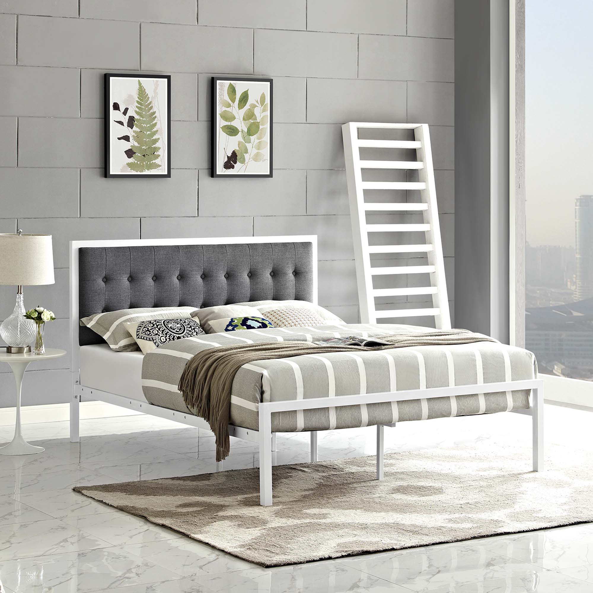 Millie Fabric Bed by Modway