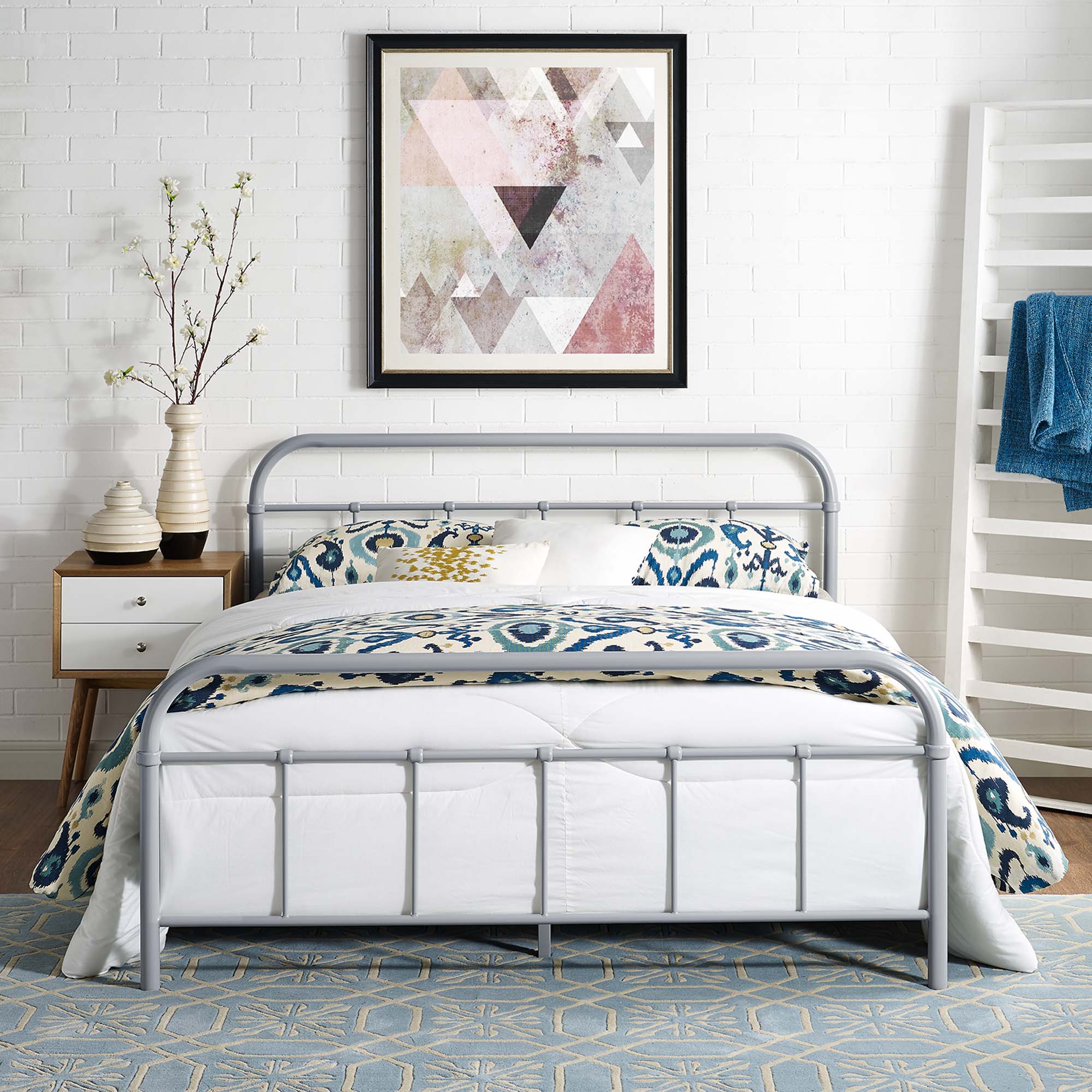 Maisie Stainless Steel Bed Frame by Modway