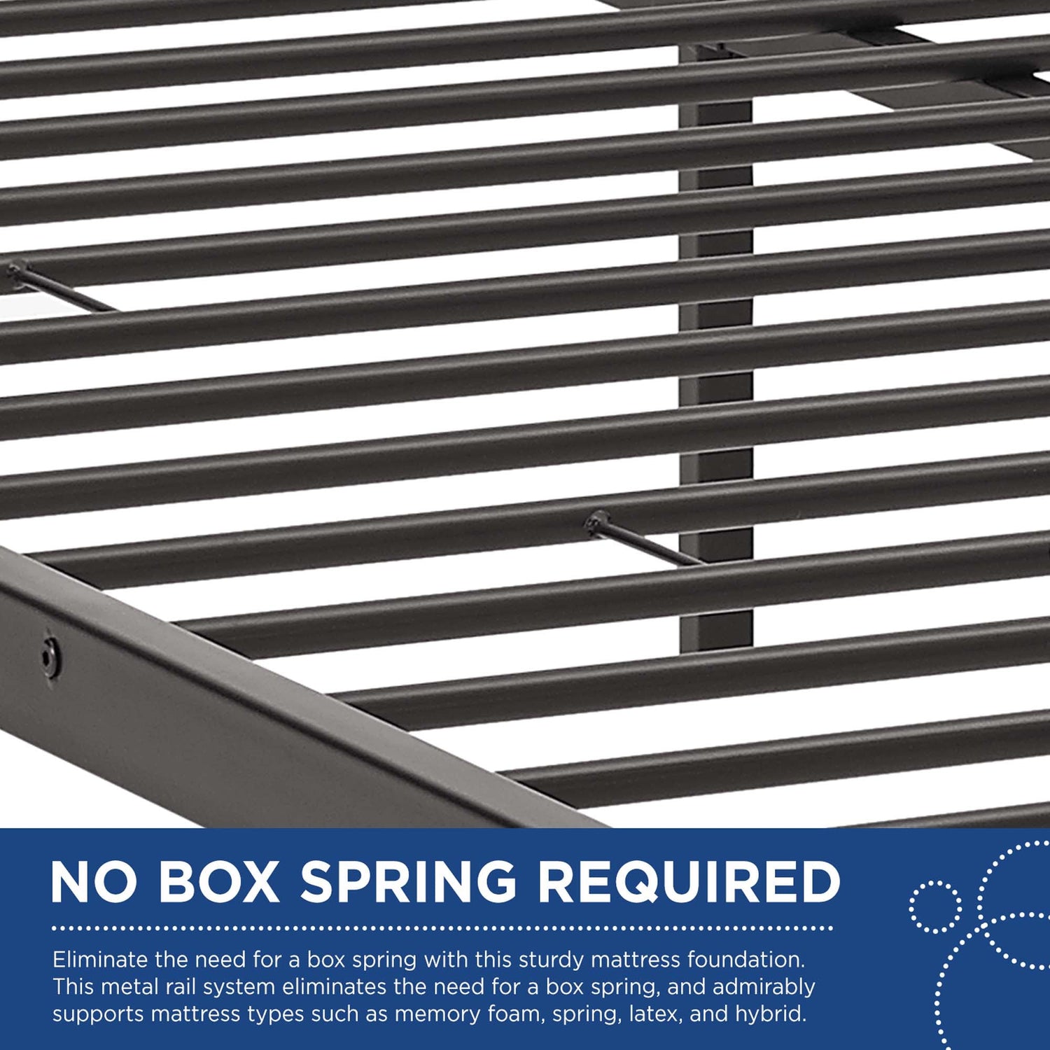 Maisie Stainless Steel Bed Frame by Modway