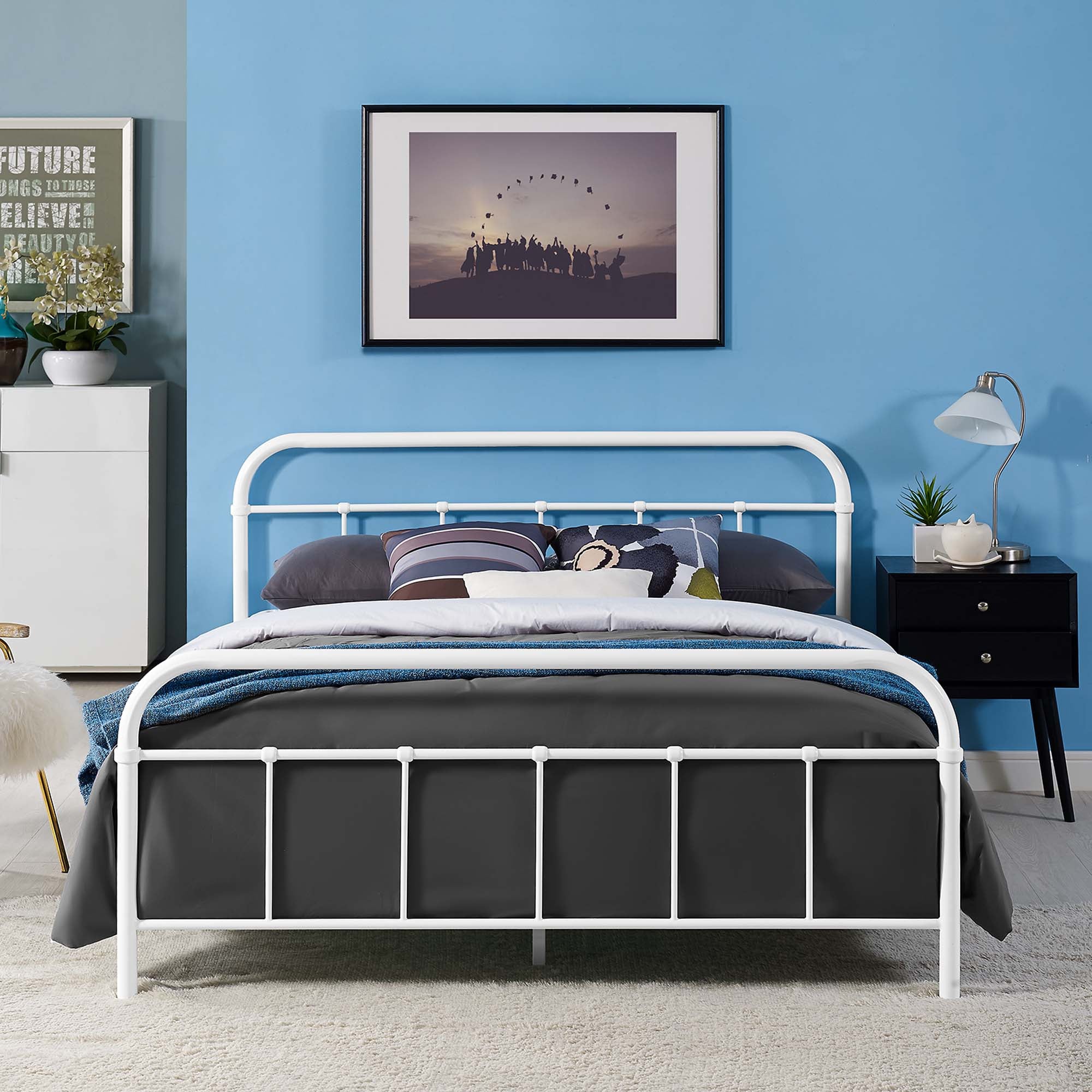 Maisie Stainless Steel Bed Frame by Modway
