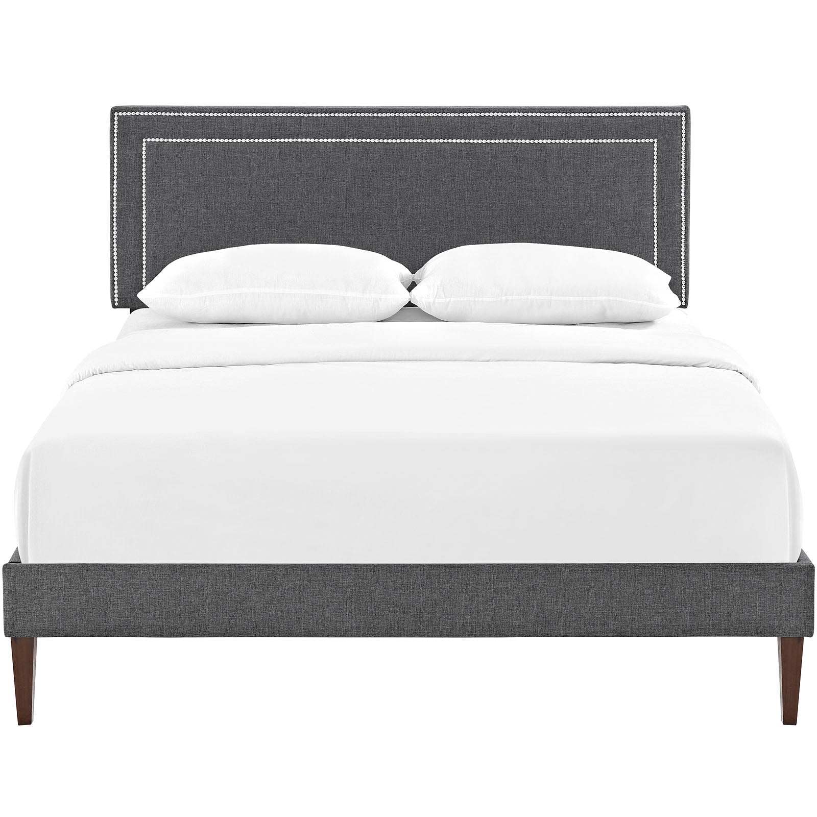 Jessamine Fabric Platform Bed with Squared Tapered Legs by Modway