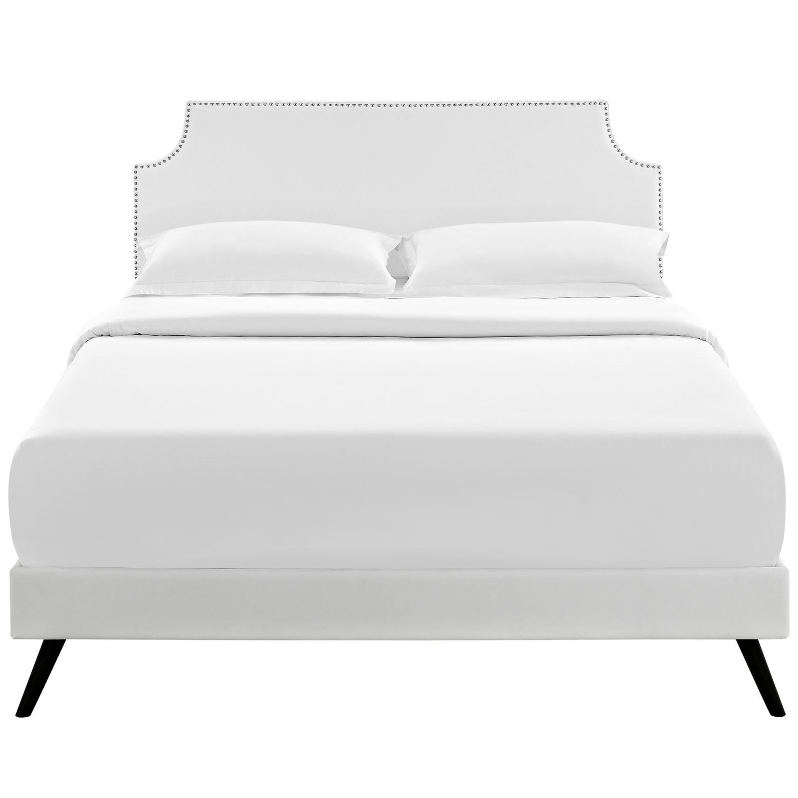 Laura Fabric Platform Bed with Round Splayed Legs by Modway