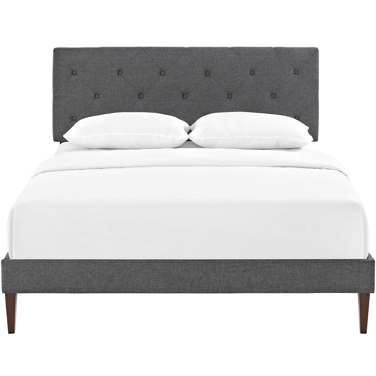 Terisa Fabric Platform Bed with Squared Tapered Legs by Modway