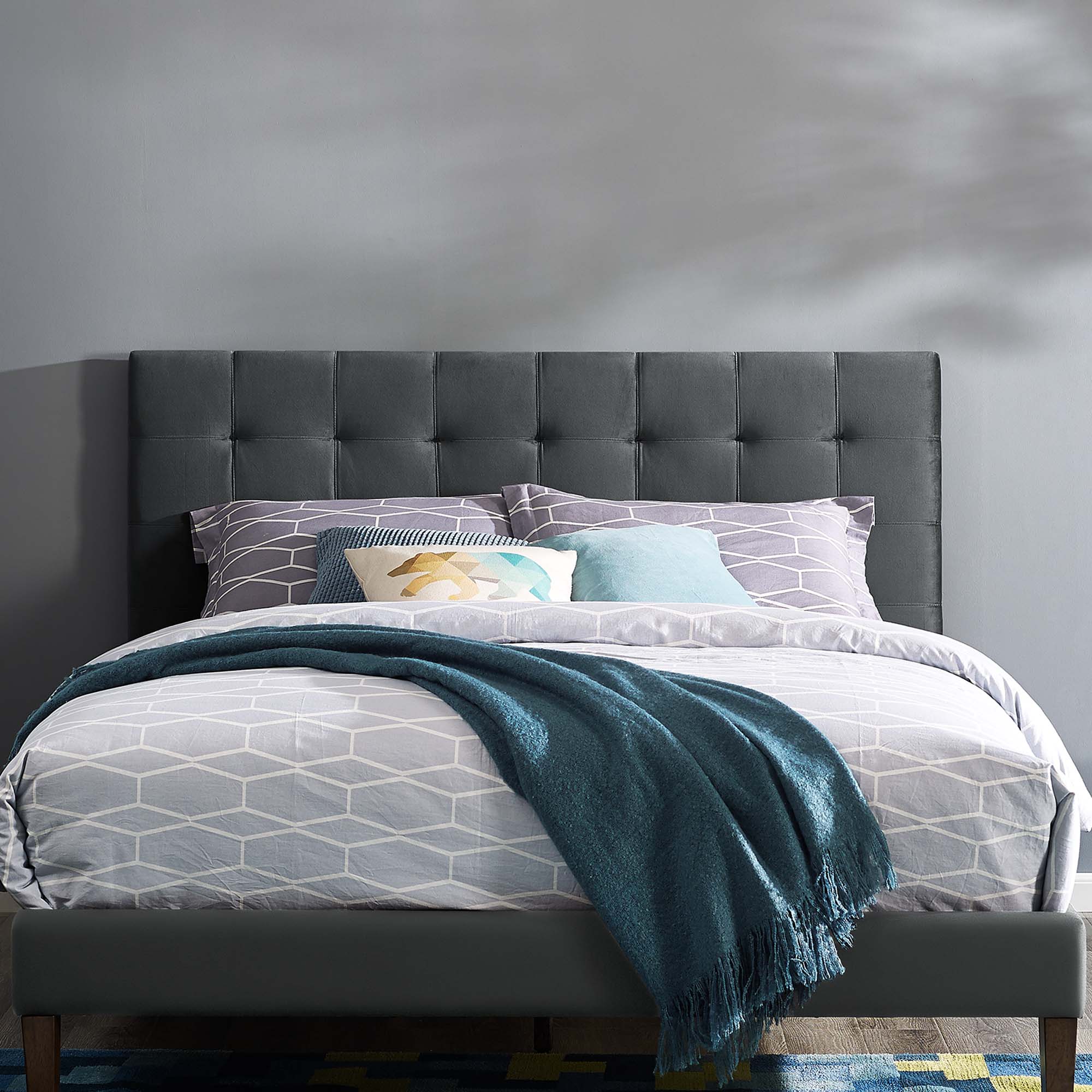 Paisley Tufted Upholstered Performance Velvet Headboard by Modway