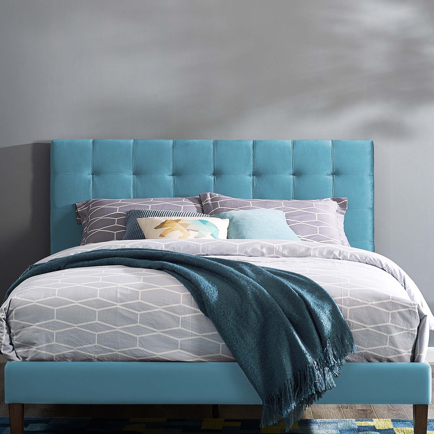 Paisley Tufted Upholstered Performance Velvet Headboard by Modway