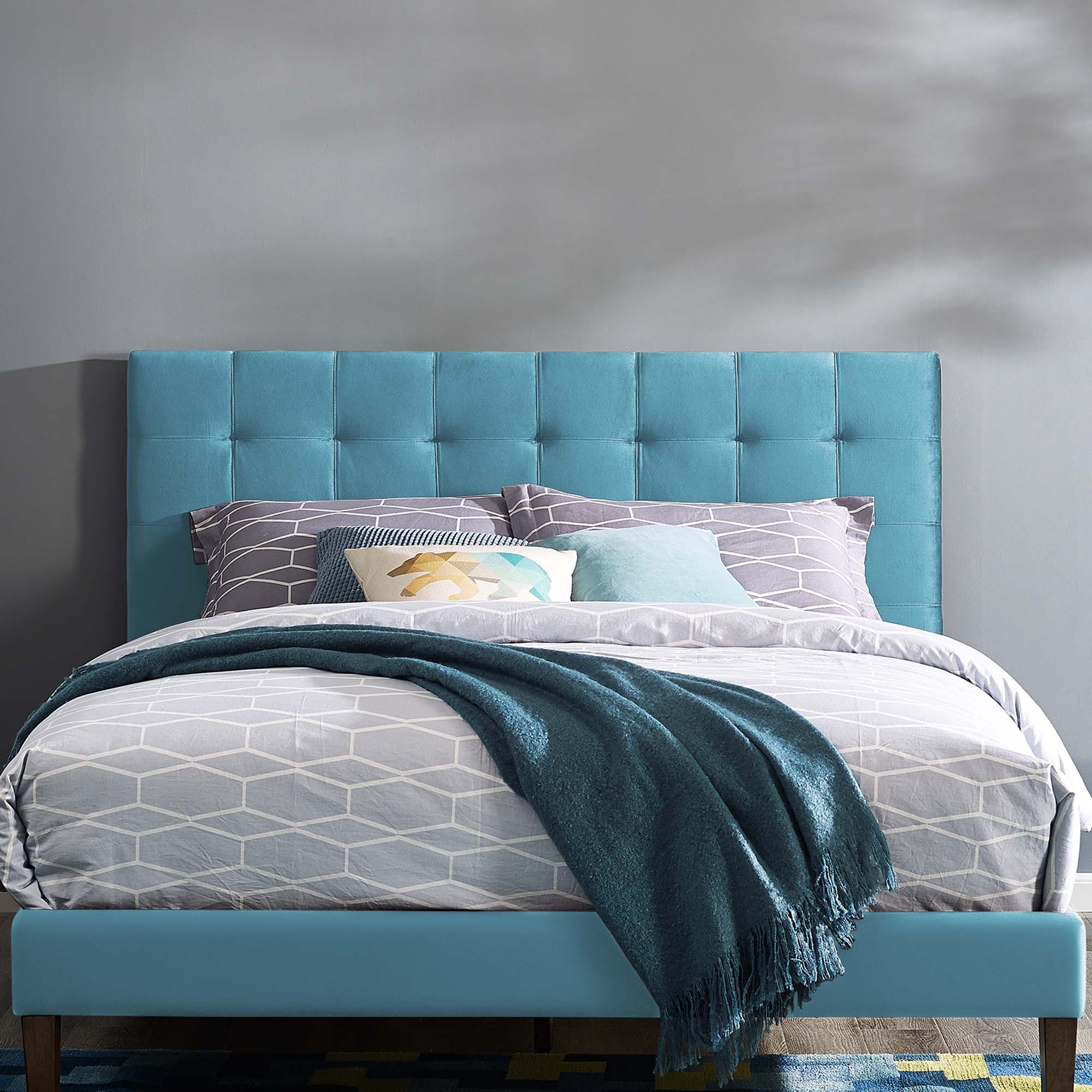 Paisley Tufted Upholstered Performance Velvet Headboard by Modway