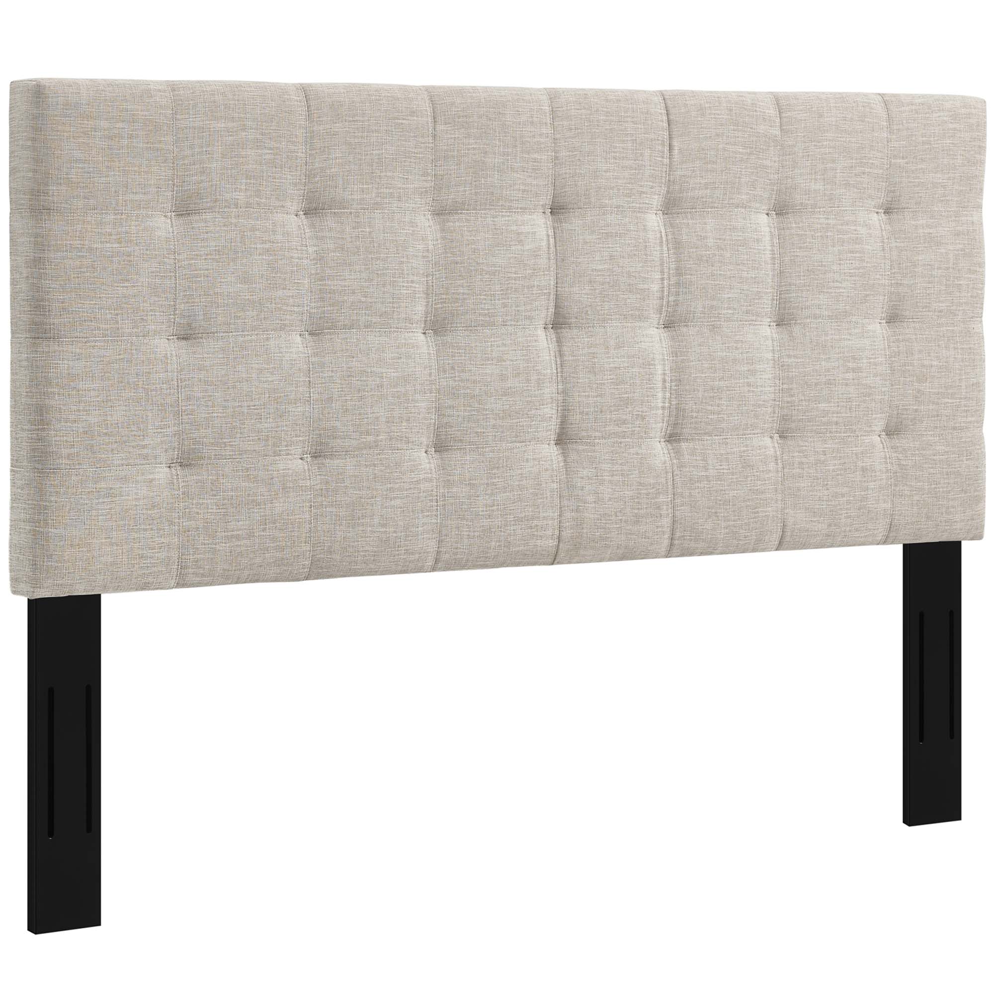 Paisley Tufted Upholstered Linen Fabric Headboard by Modway