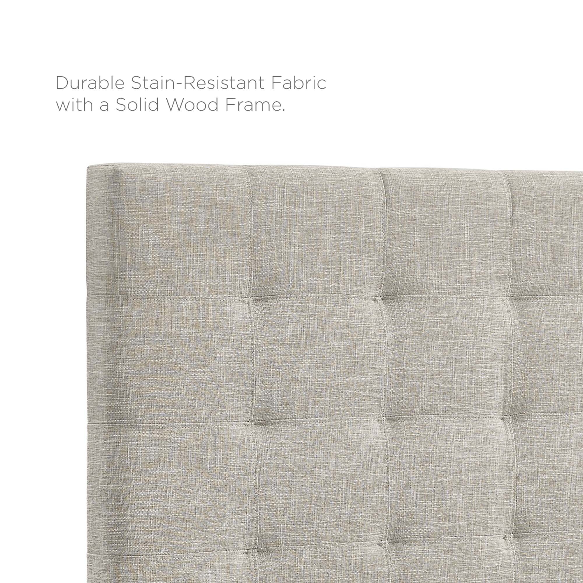 Paisley Tufted Upholstered Linen Fabric Headboard by Modway