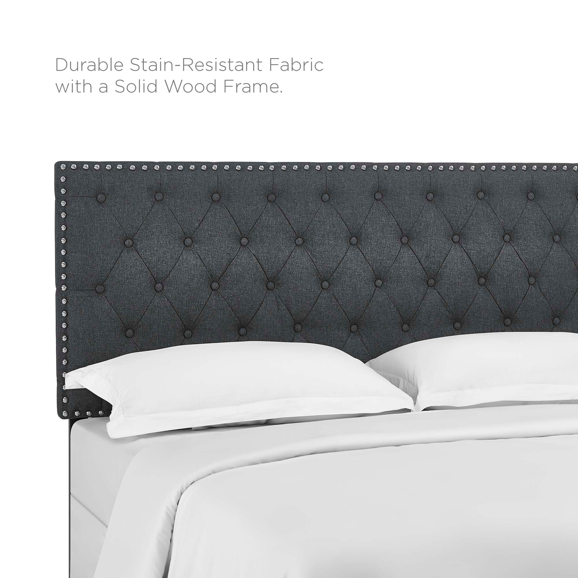 Helena Tufted Upholstered Linen Fabric Headboard by Modway