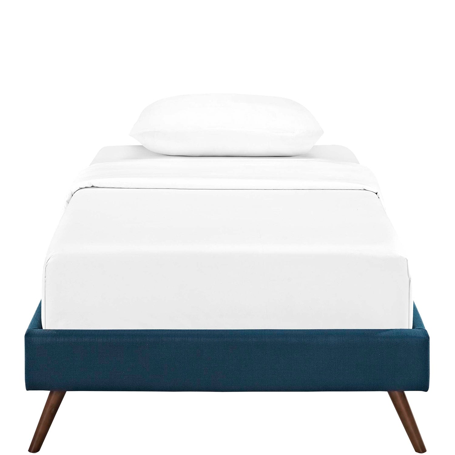 Loryn Fabric Bed Frame with Round Splayed Legs by Modway