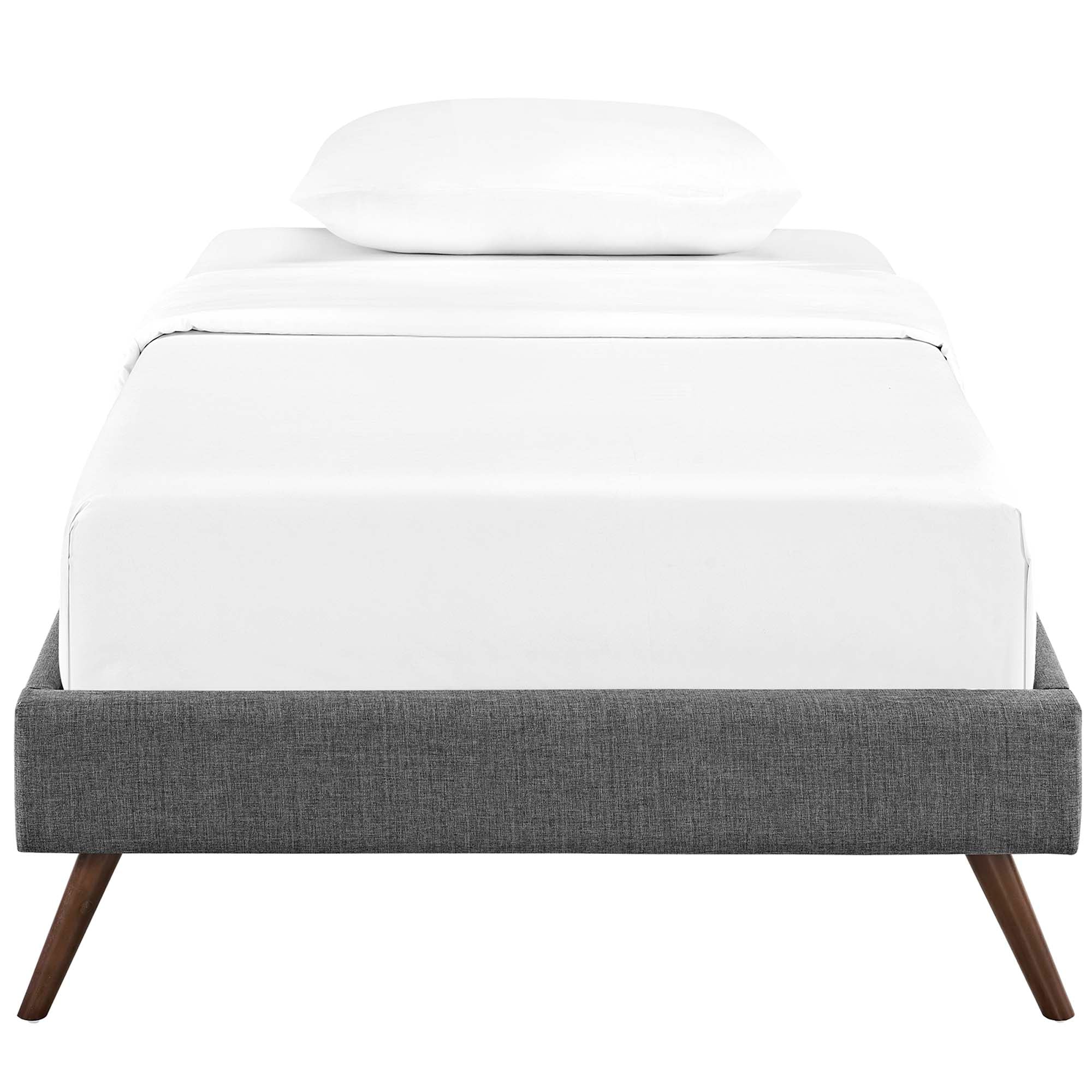 Loryn Fabric Bed Frame with Round Splayed Legs by Modway