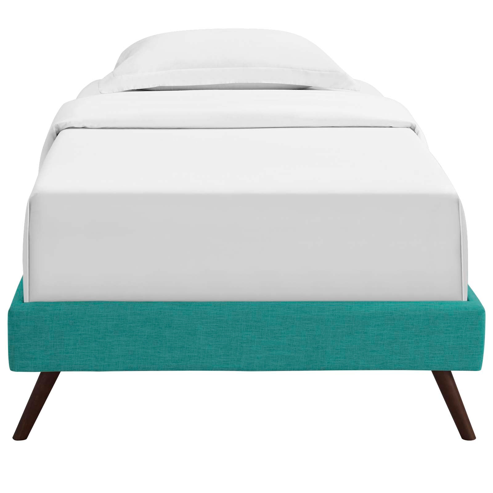 Loryn Fabric Bed Frame with Round Splayed Legs by Modway