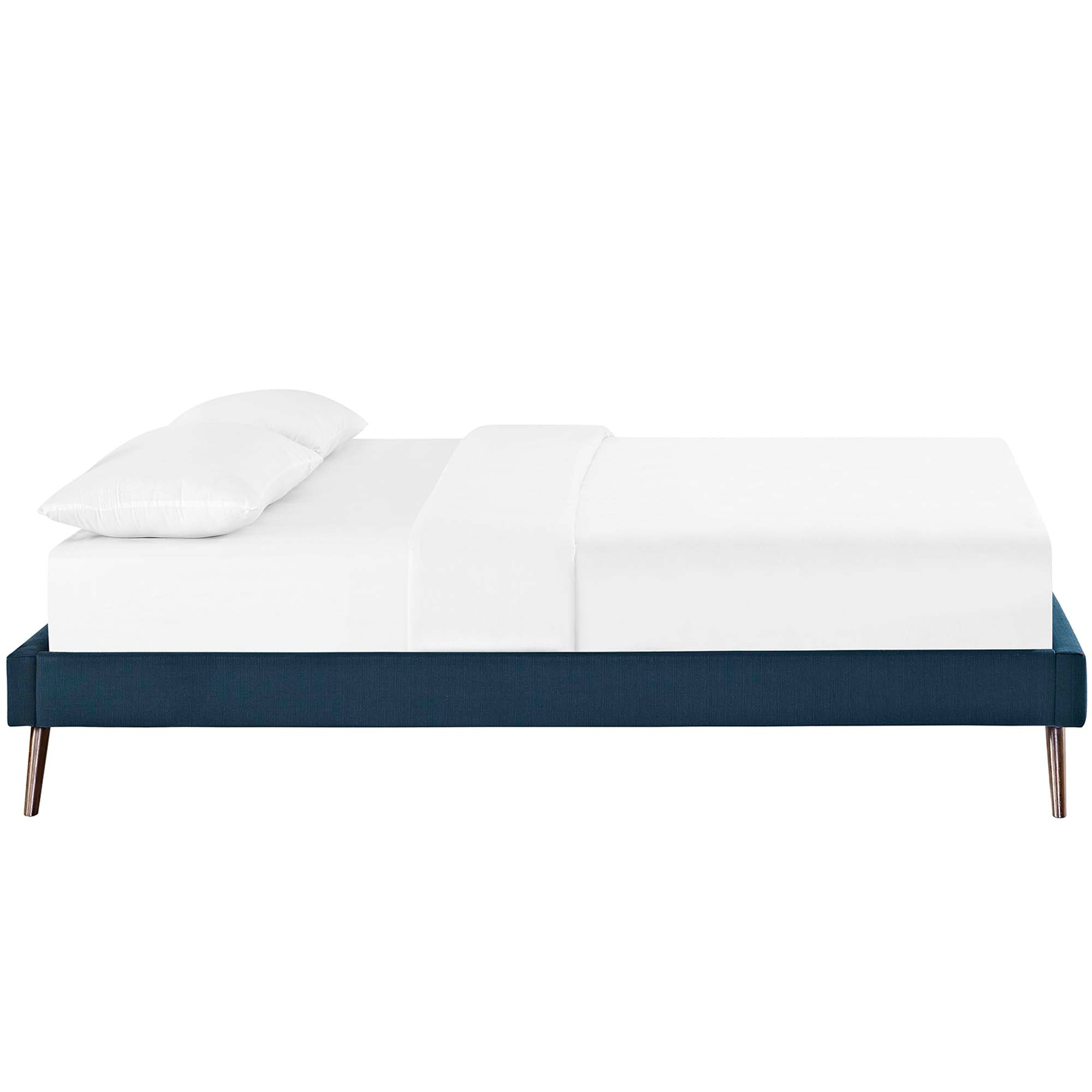 Loryn Fabric Bed Frame with Round Splayed Legs by Modway