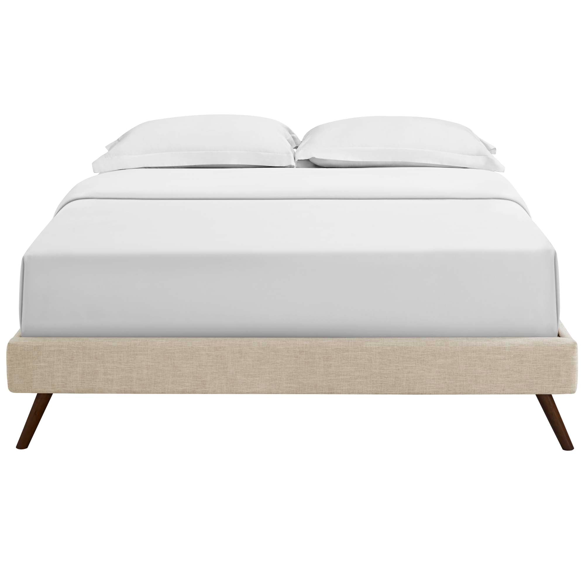 Loryn Fabric Bed Frame with Round Splayed Legs by Modway