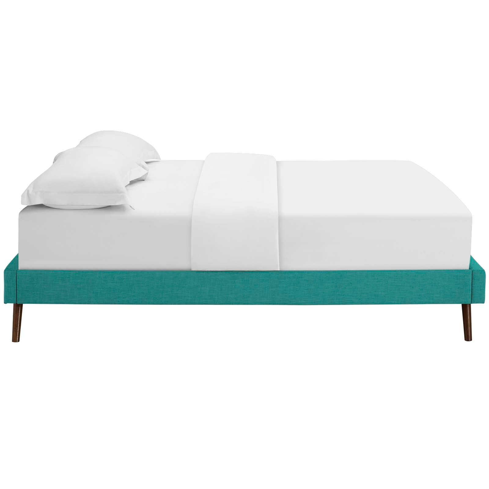 Loryn Fabric Bed Frame with Round Splayed Legs by Modway