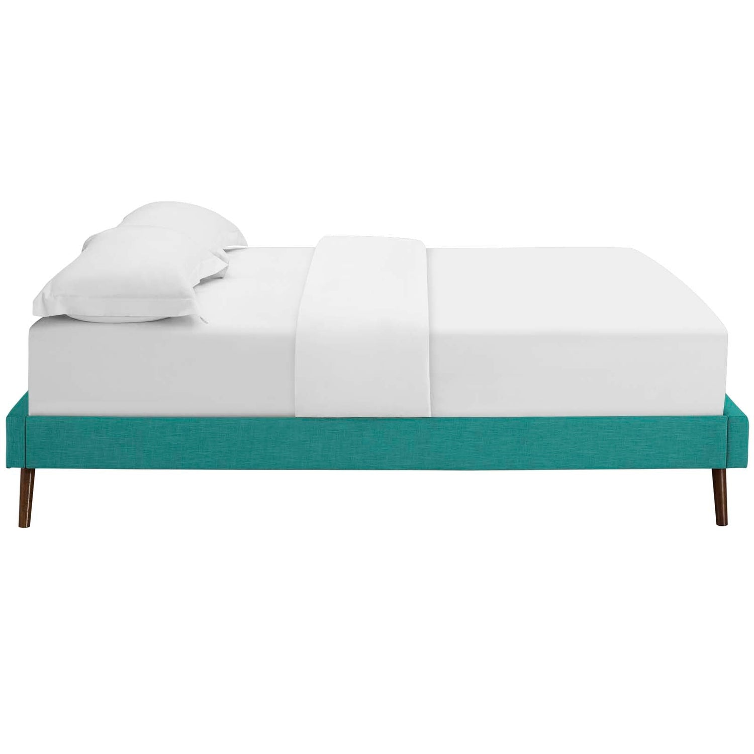 Loryn Fabric Bed Frame with Round Splayed Legs by Modway