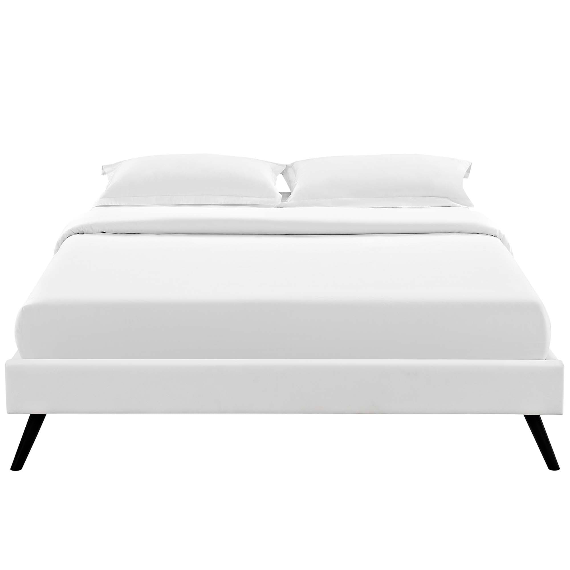 Loryn Vinyl Bed Frame with Round Splayed Legs by Modway
