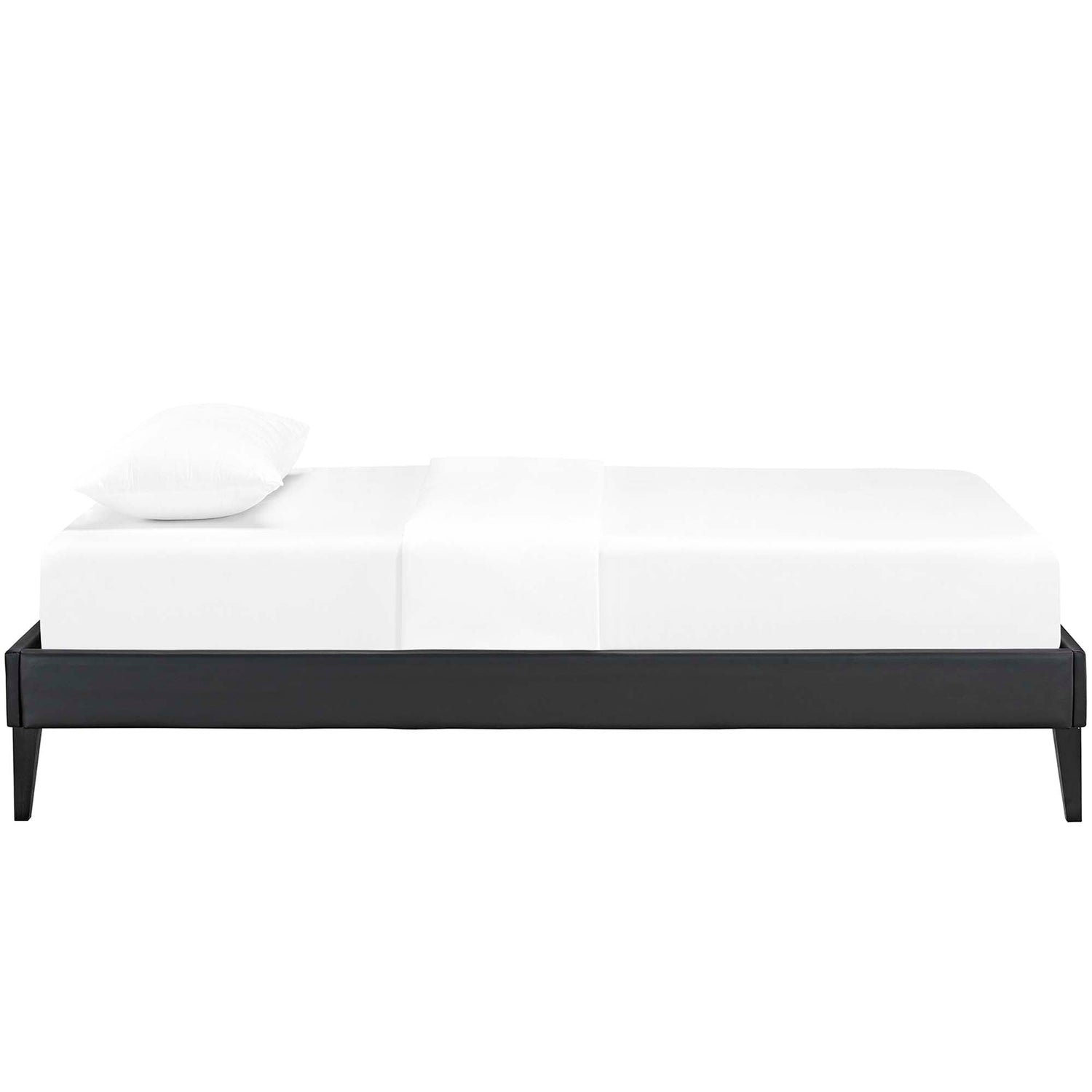 Tessie Vinyl Bed Frame with Squared Tapered Legs by Modway