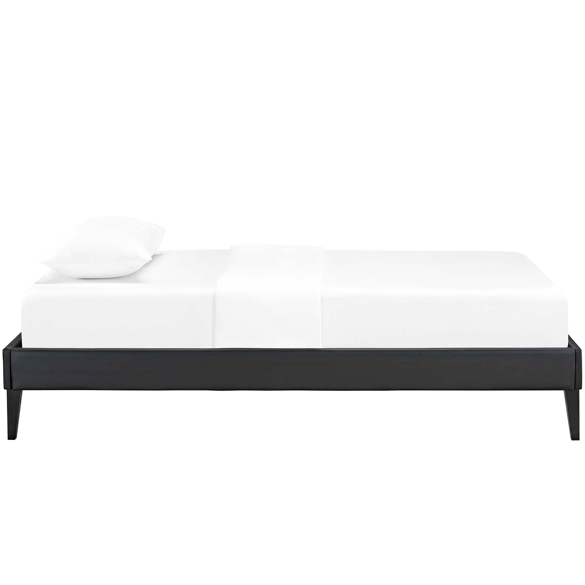 Tessie Vinyl Bed Frame with Squared Tapered Legs by Modway