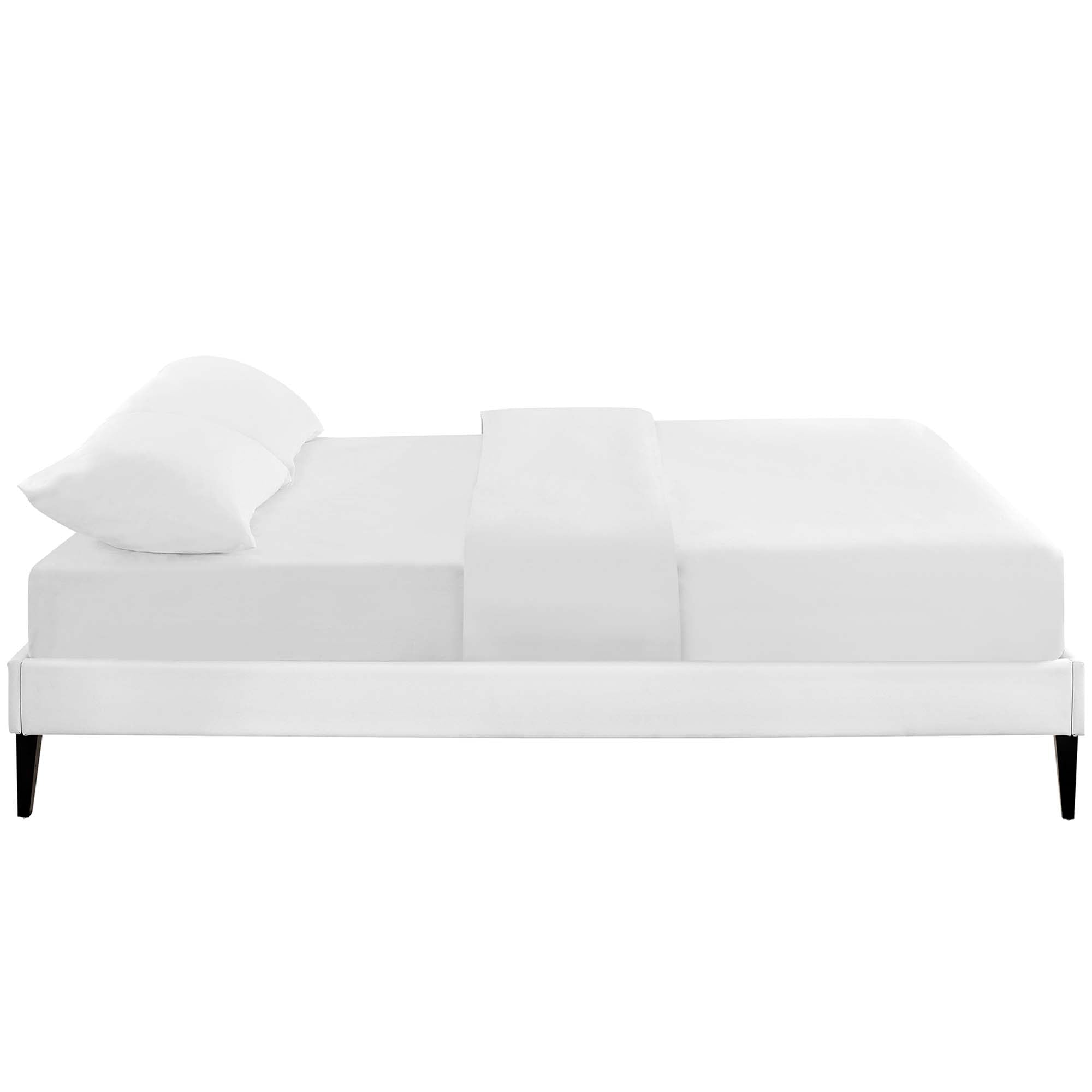 Tessie Vinyl Bed Frame with Squared Tapered Legs by Modway