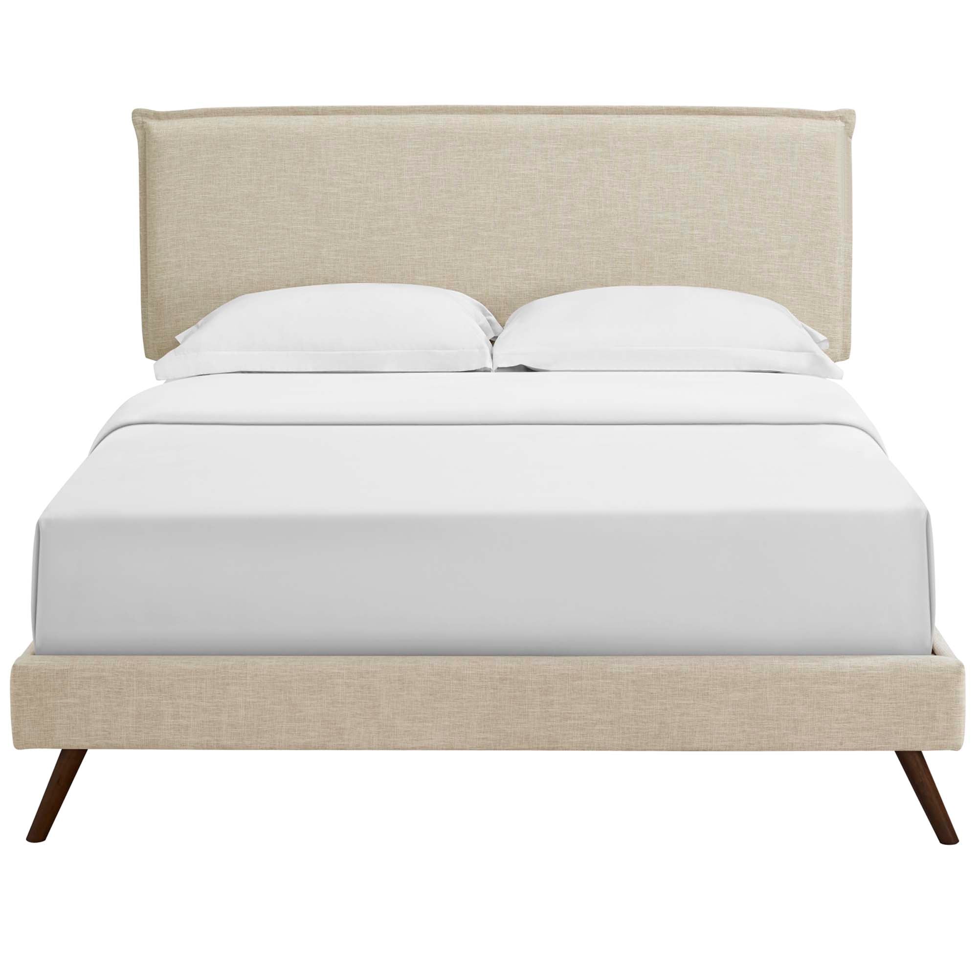 Amaris Fabric Platform Bed with Round Splayed Legs by Modway