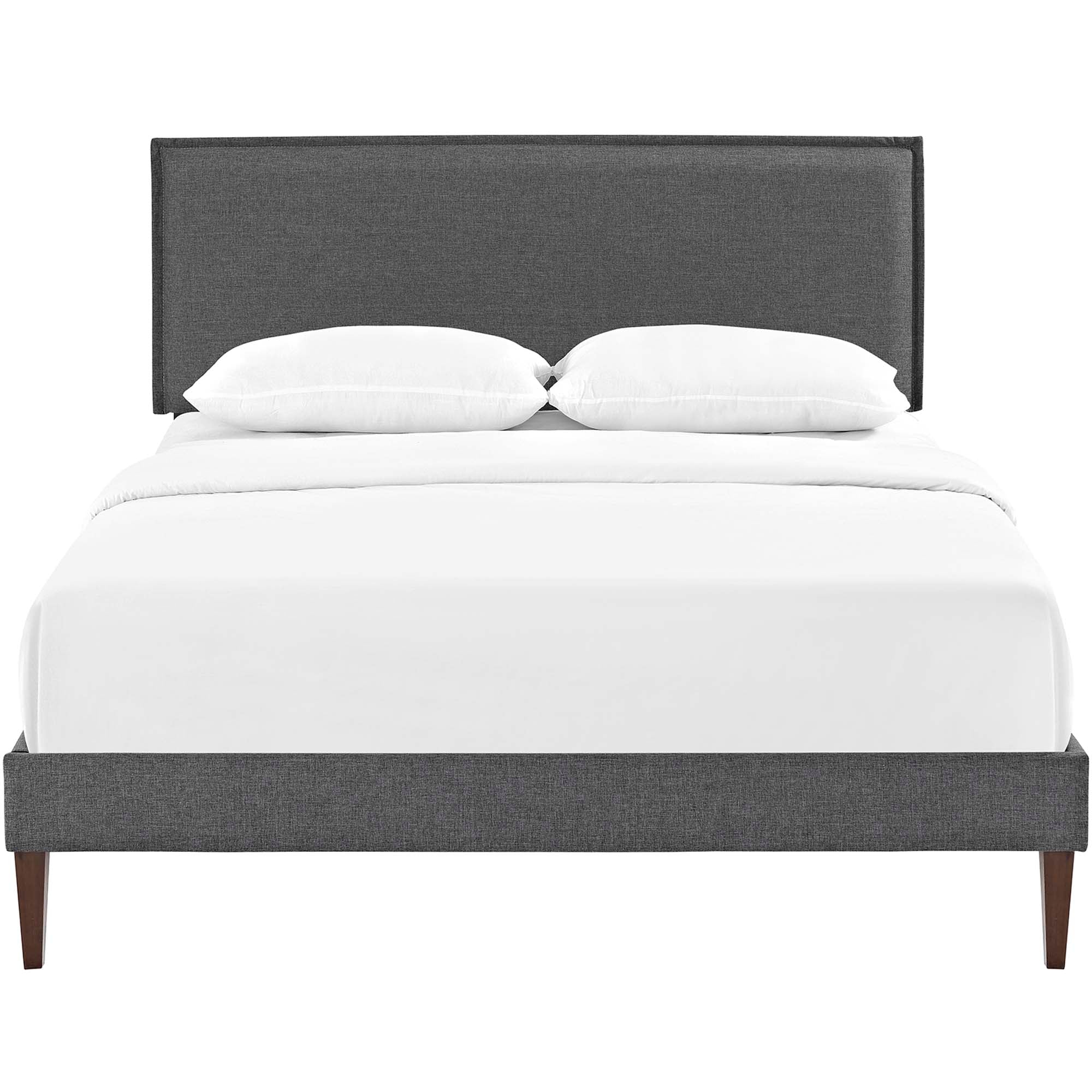 Amaris Fabric Platform Bed with Squared Tapered Legs by Modway