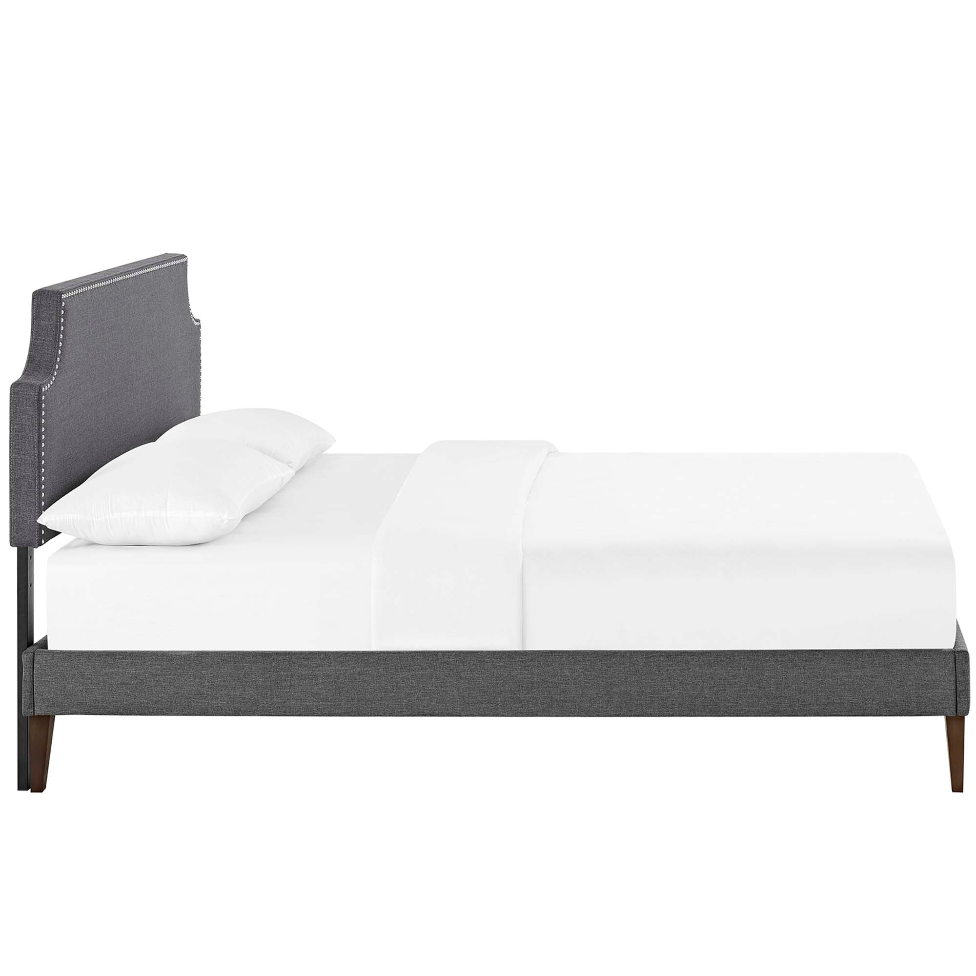 Corene Fabric Platform Bed with Squared Tapered Legs by Modway