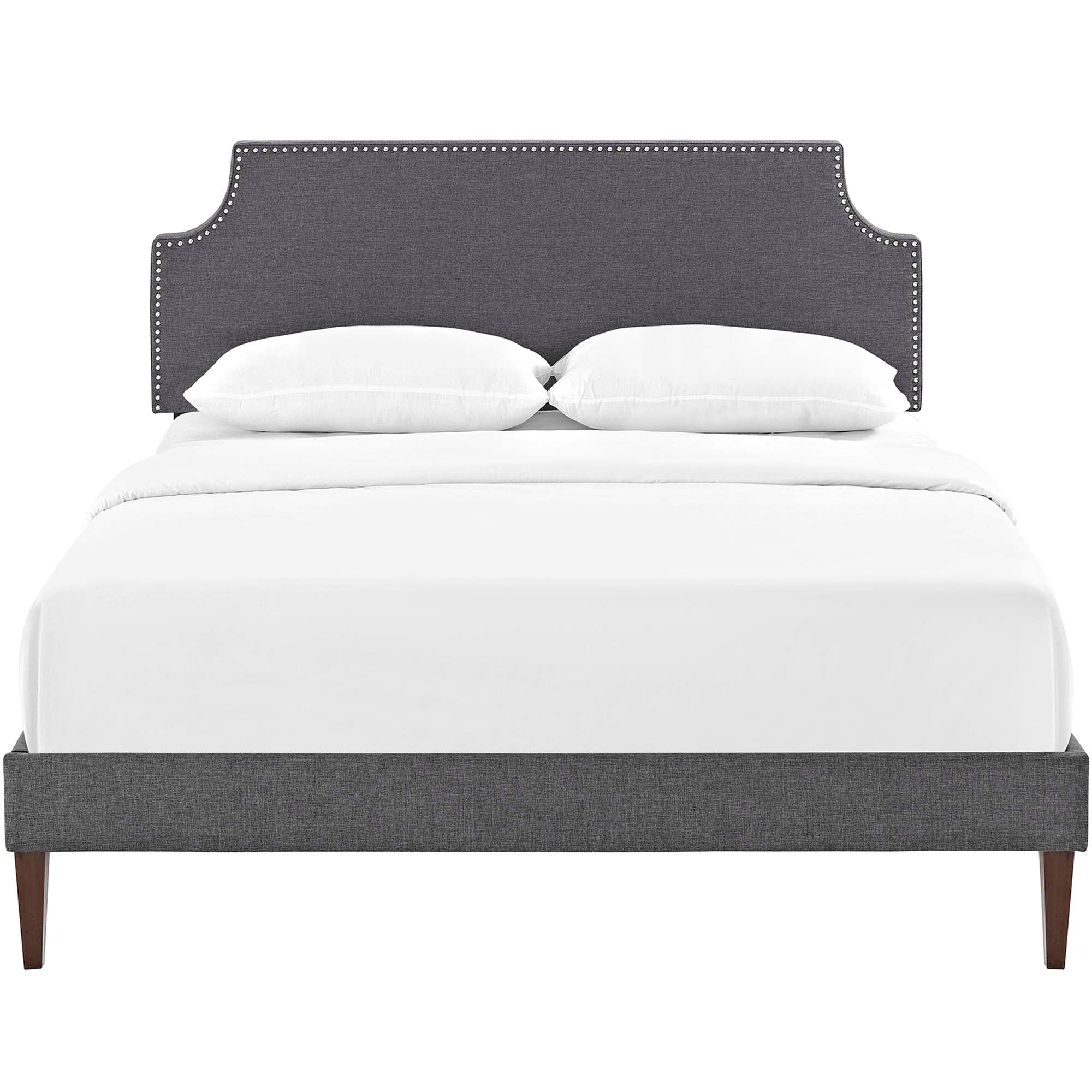 Corene Fabric Platform Bed with Squared Tapered Legs by Modway
