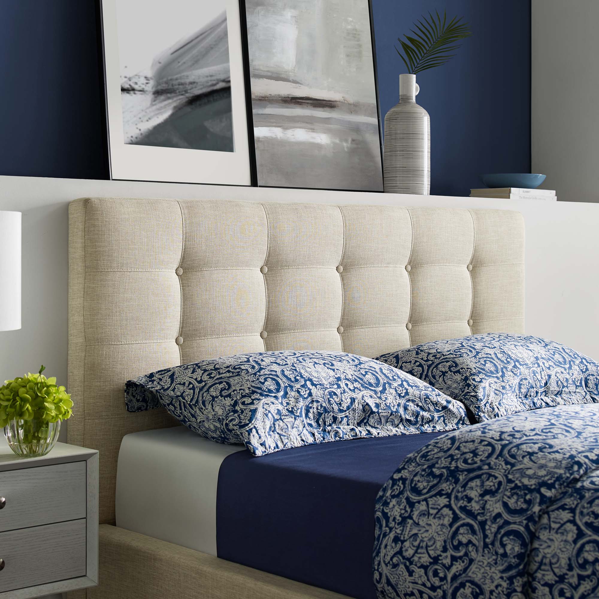 McKenzie Biscuit Tufted Upholstered Fabric Platform Bed by Modway
