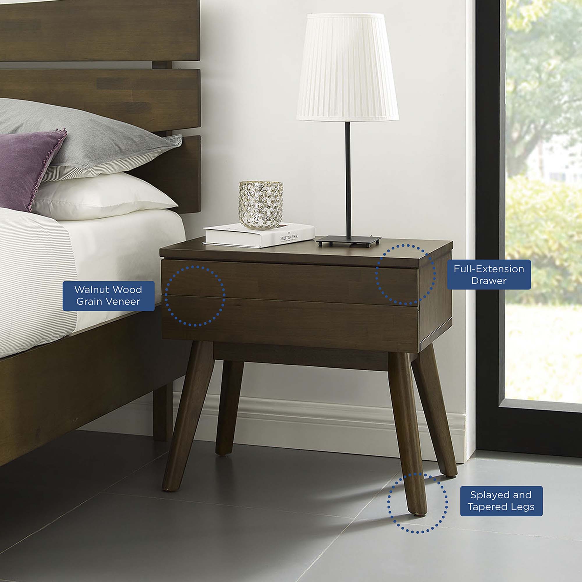Everly Wood Nightstand by Modway