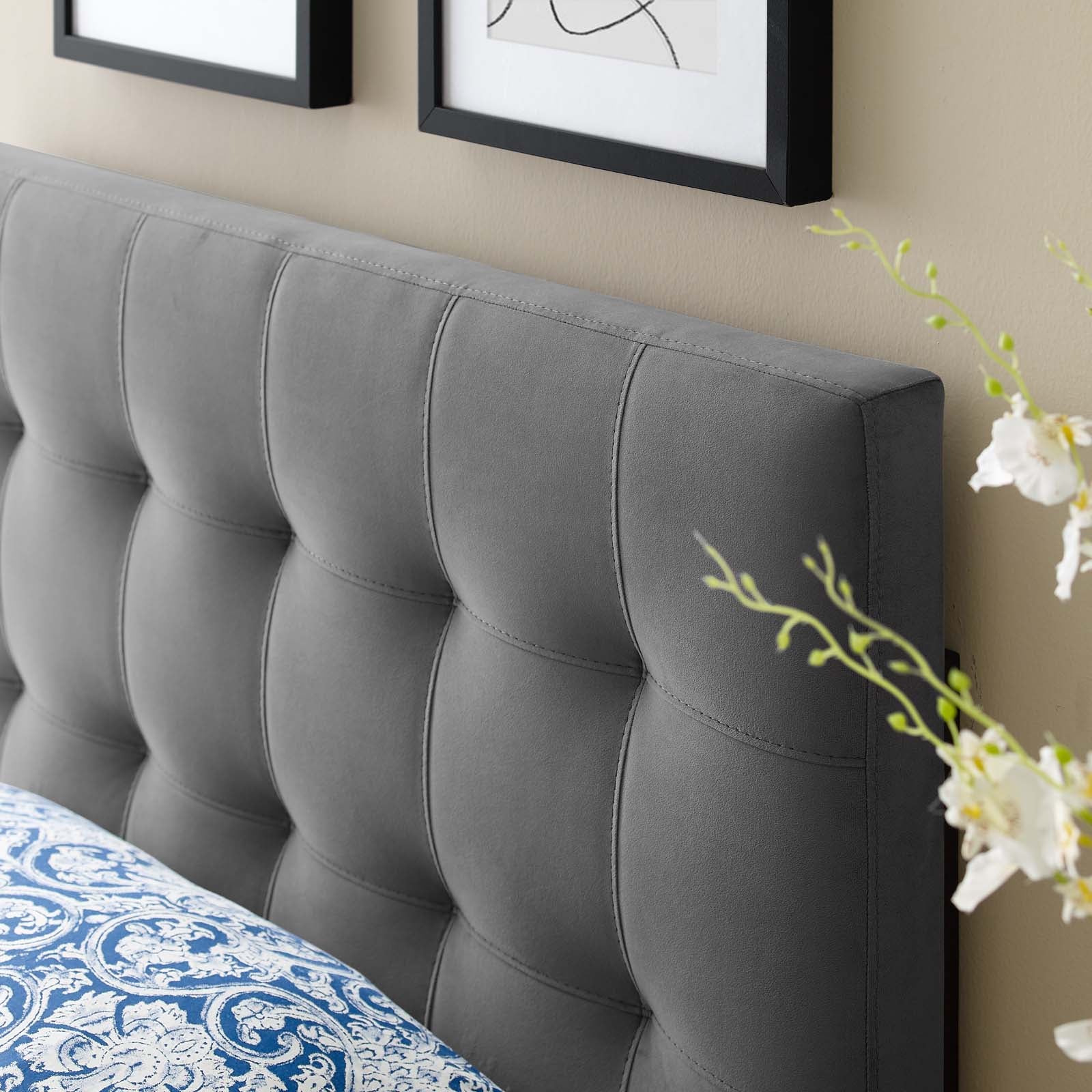 Lily Biscuit Tufted Performance Velvet Headboard by Modway