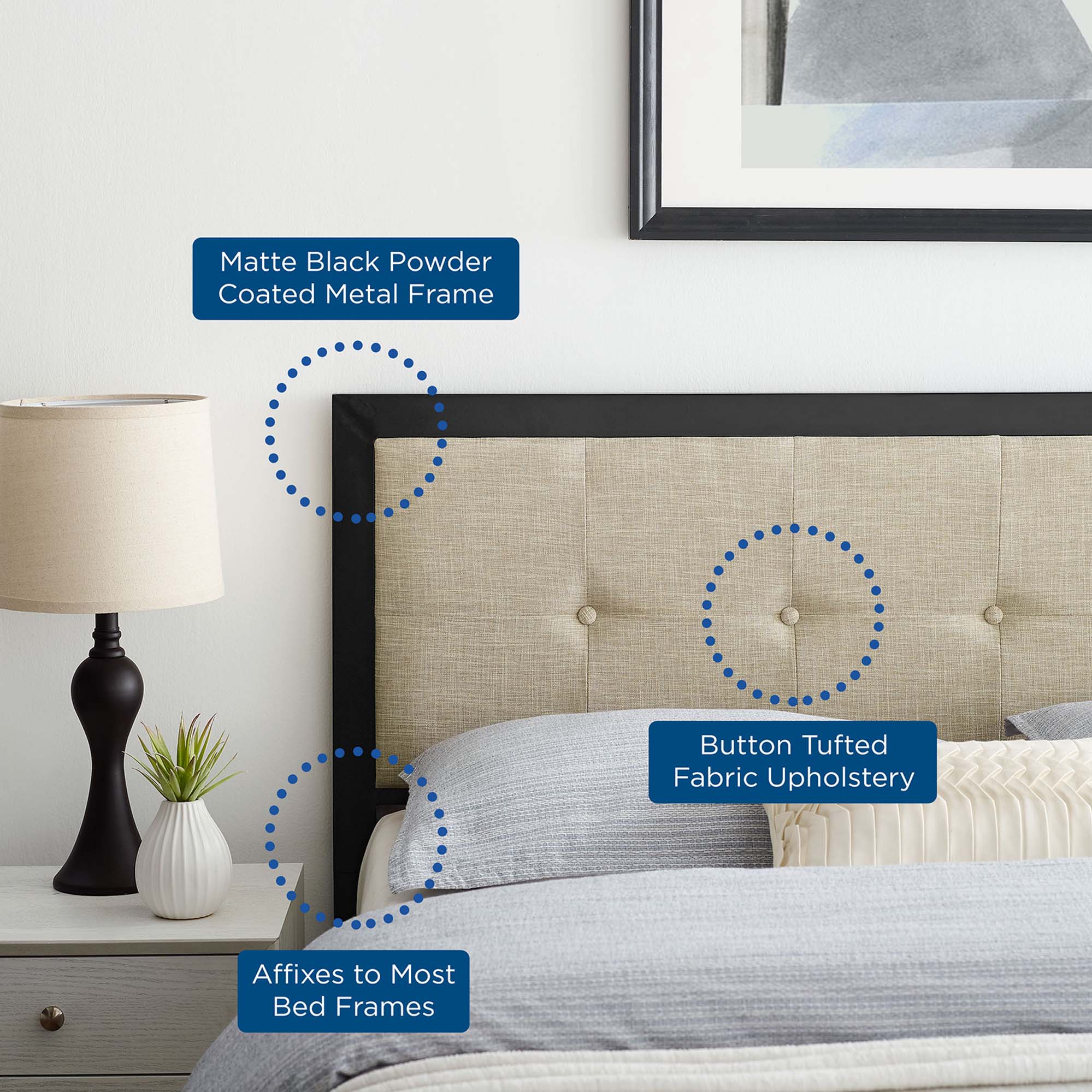 Teagan Tufted Headboard by Modway