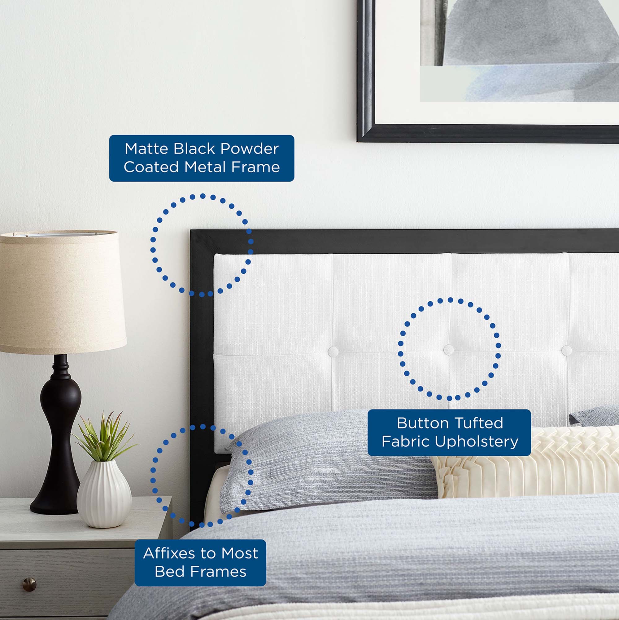 Teagan Tufted Headboard by Modway