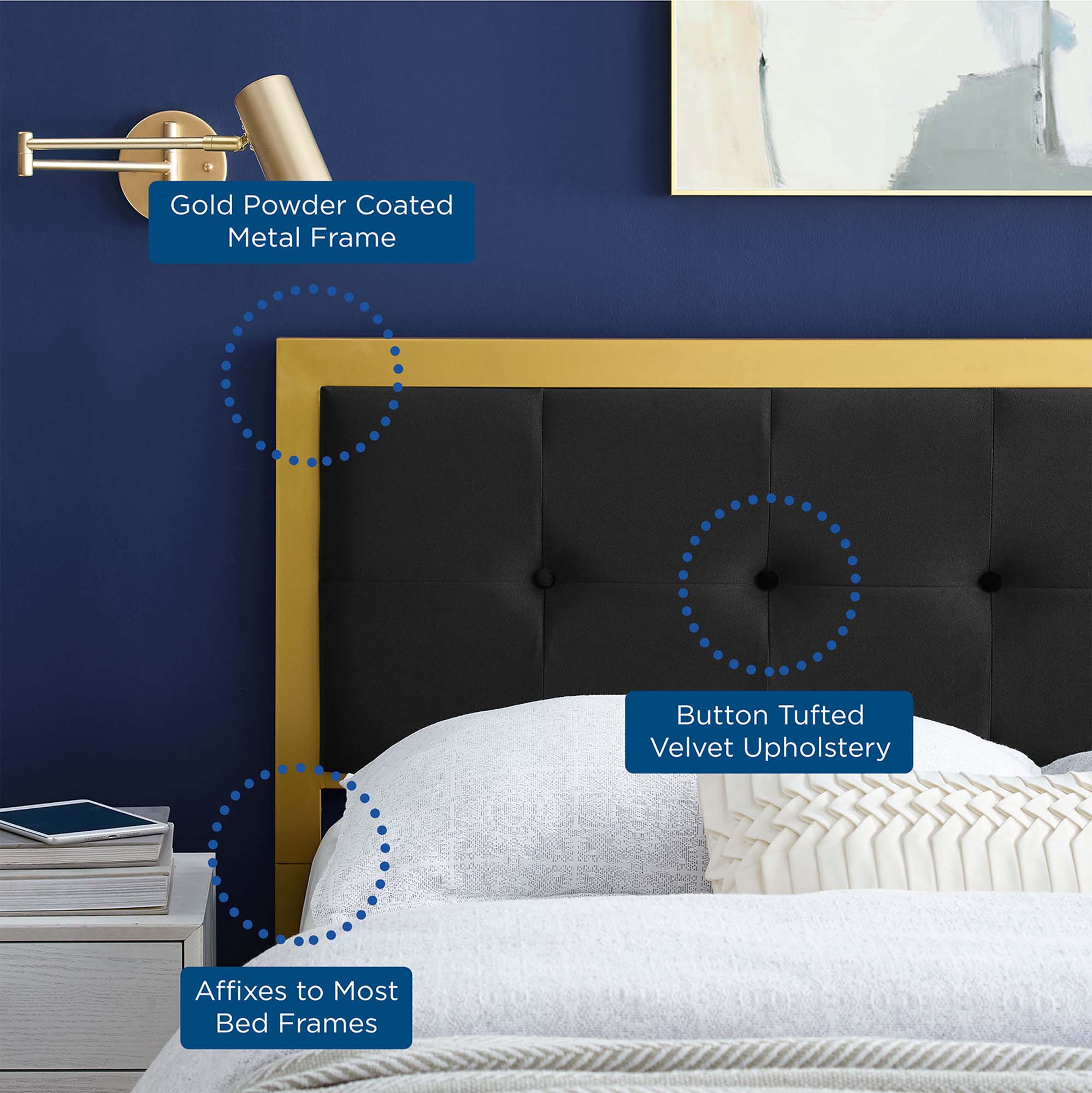 Teagan Tufted Performance Velvet Headboard by Modway