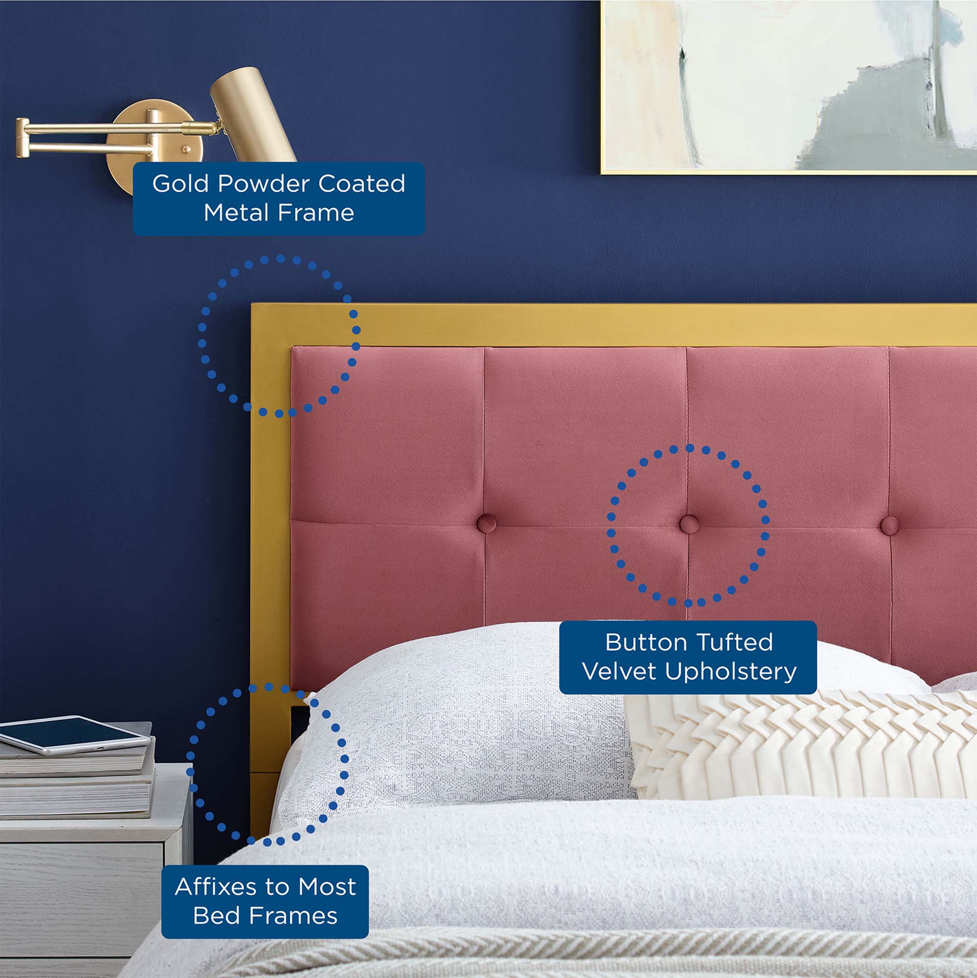 Teagan Tufted Performance Velvet Headboard by Modway