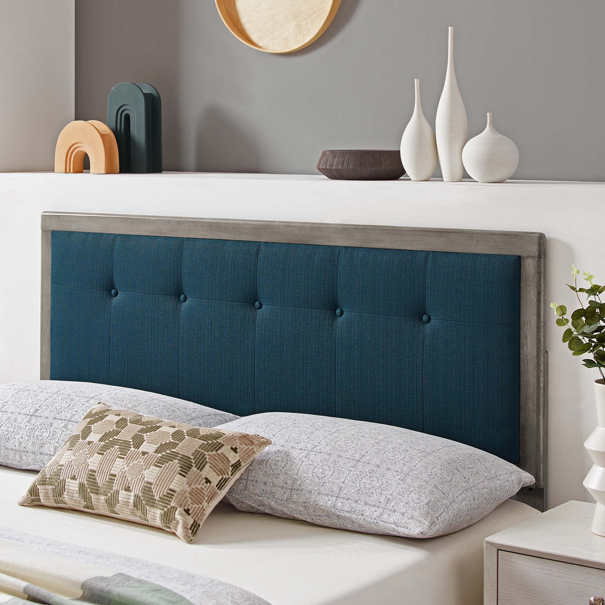 Draper Tufted Fabric and Wood Headboard by Modway