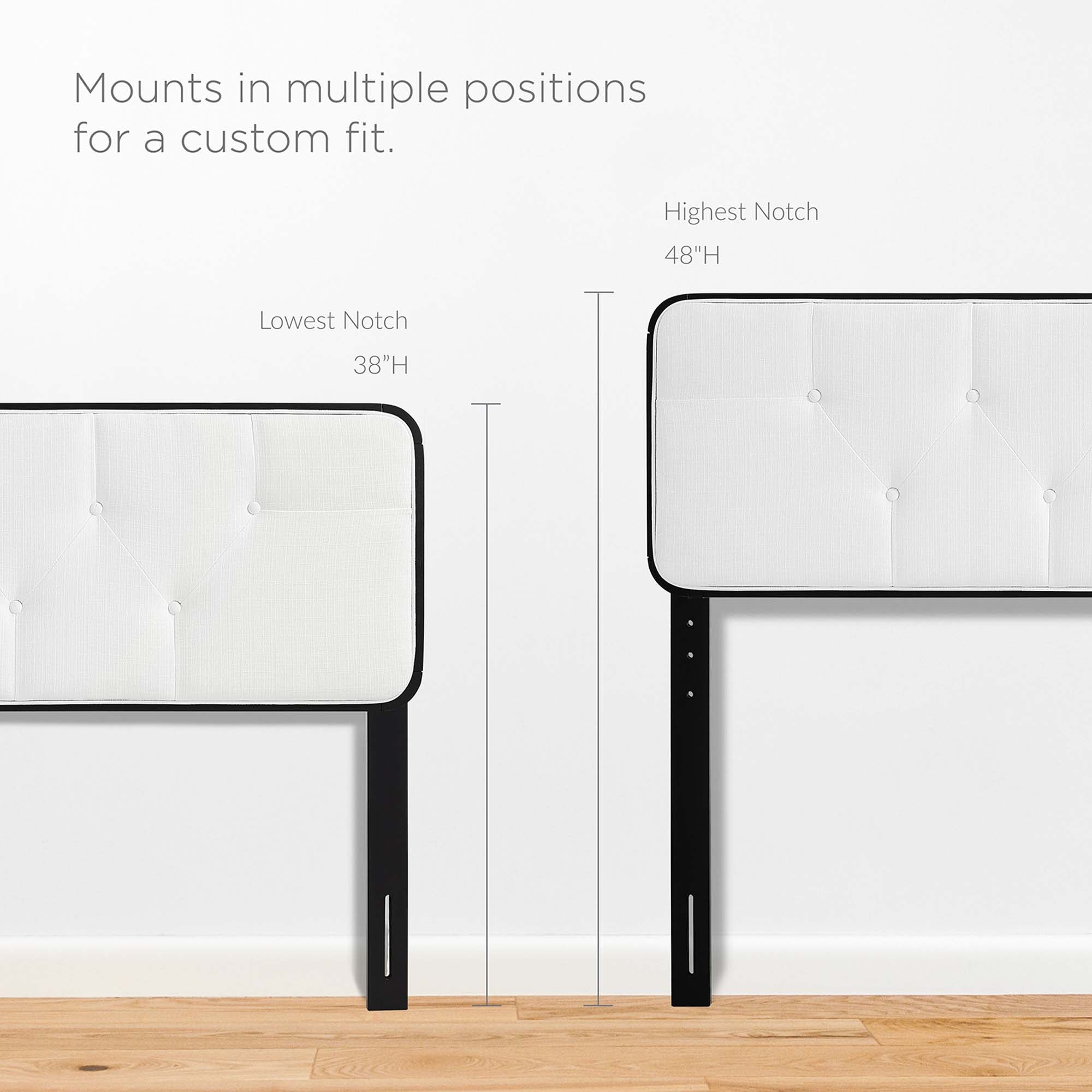 Collins Tufted Fabric and Wood Headboard by Modway