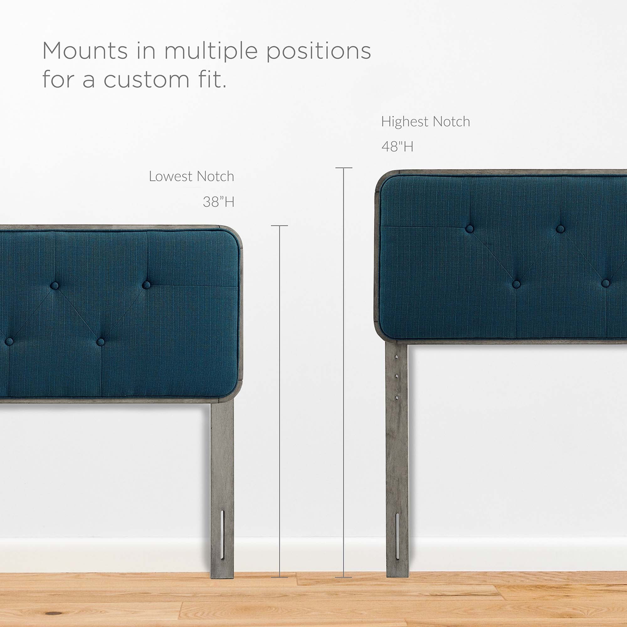Collins Tufted Fabric and Wood Headboard by Modway