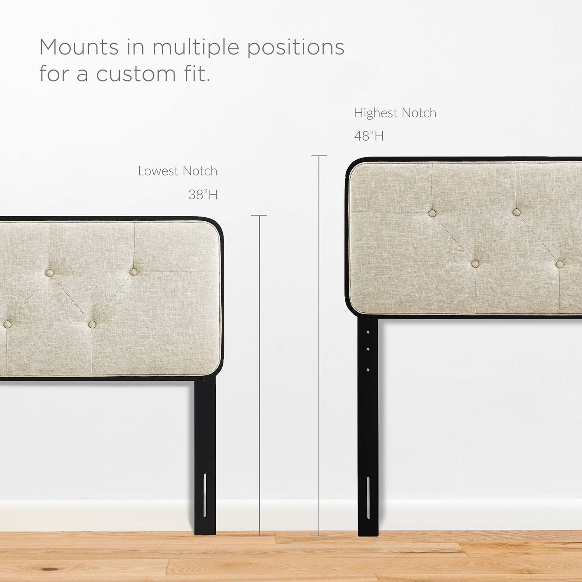 Collins Tufted Fabric and Wood Headboard by Modway
